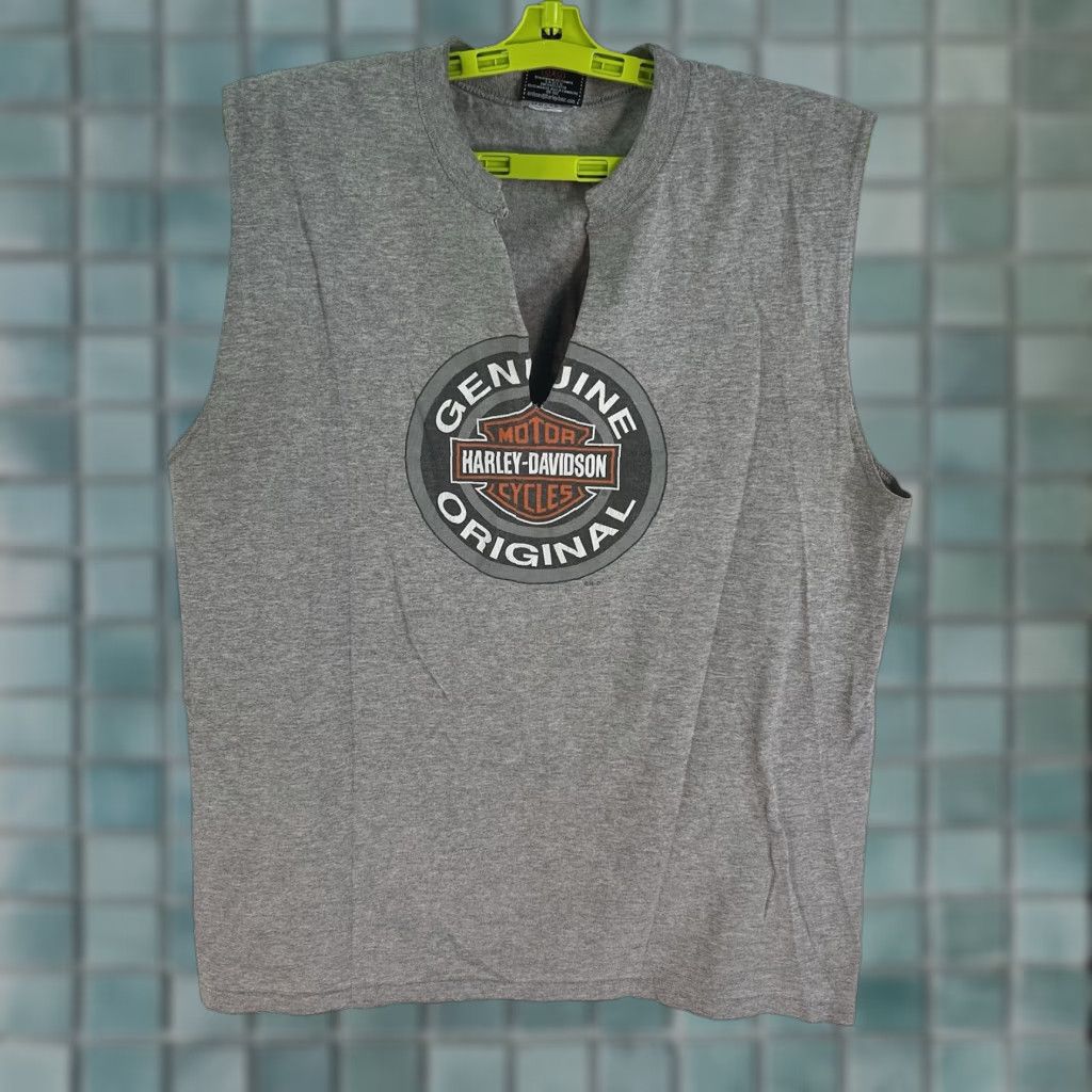 Harley Davidson Harley-Davidson Women’s T-Shirt L Gray V-Neck Graphic Beach Motorcycle Casual Size L / US 10 / IT 46 - 1 Thumbnail