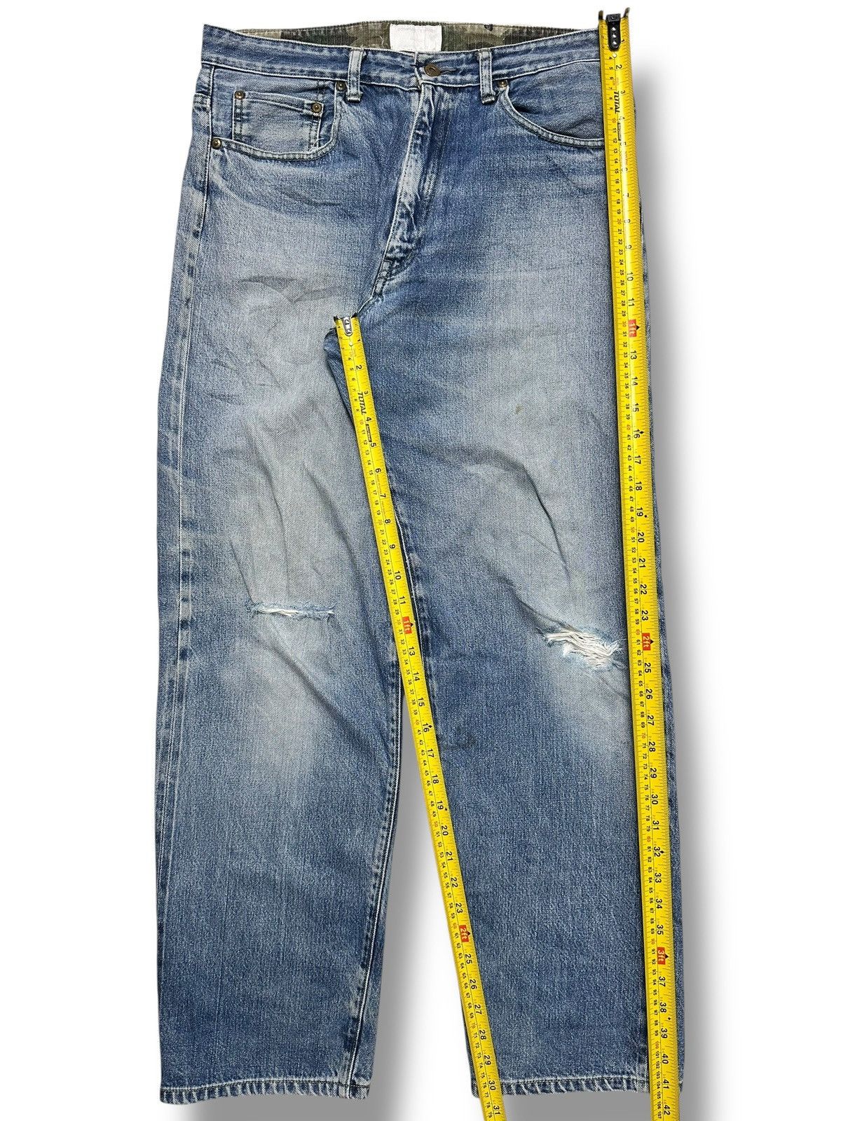 Japanese Brand Complete Finesse Japan Distressed Selvage Jeans With Faded Size US 33 - 20 Thumbnail