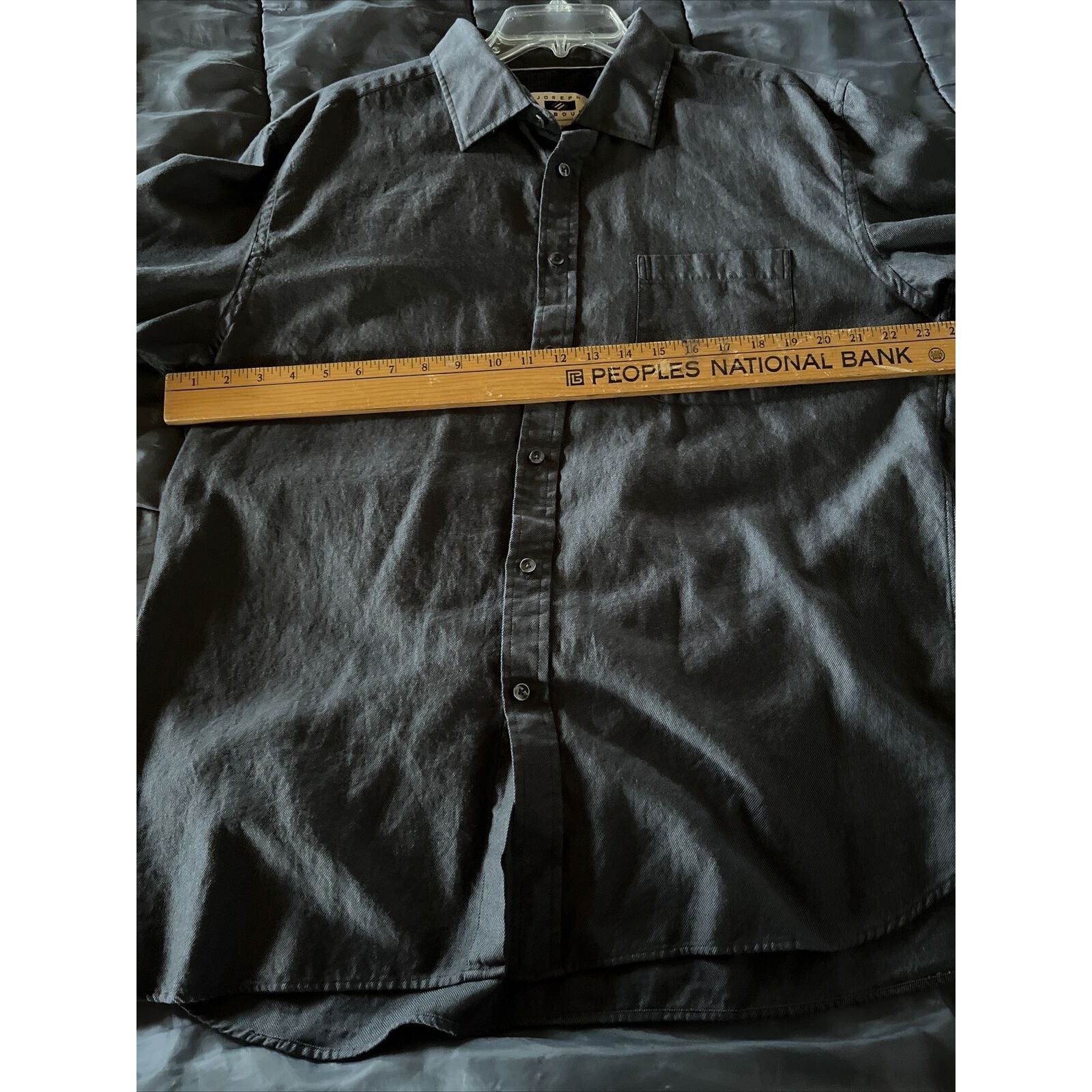 Joseph Abboud Joseph Abboud Men's XXL Dark Gray LS Button Up Cotton Shirt Size US XXL / EU 58 / 5 - 10 Thumbnail
