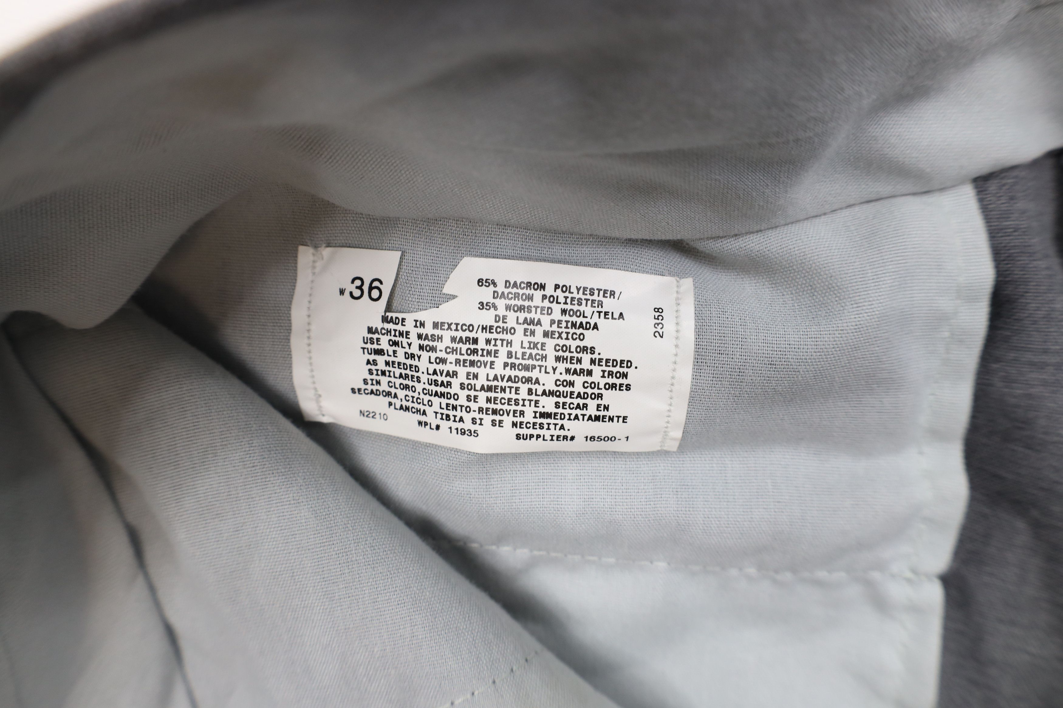 Vintage Vintage 90s Streetwear Wool Blend Wide Leg Chino Pants Gray Size US 36 / EU 52 - 7 Thumbnail