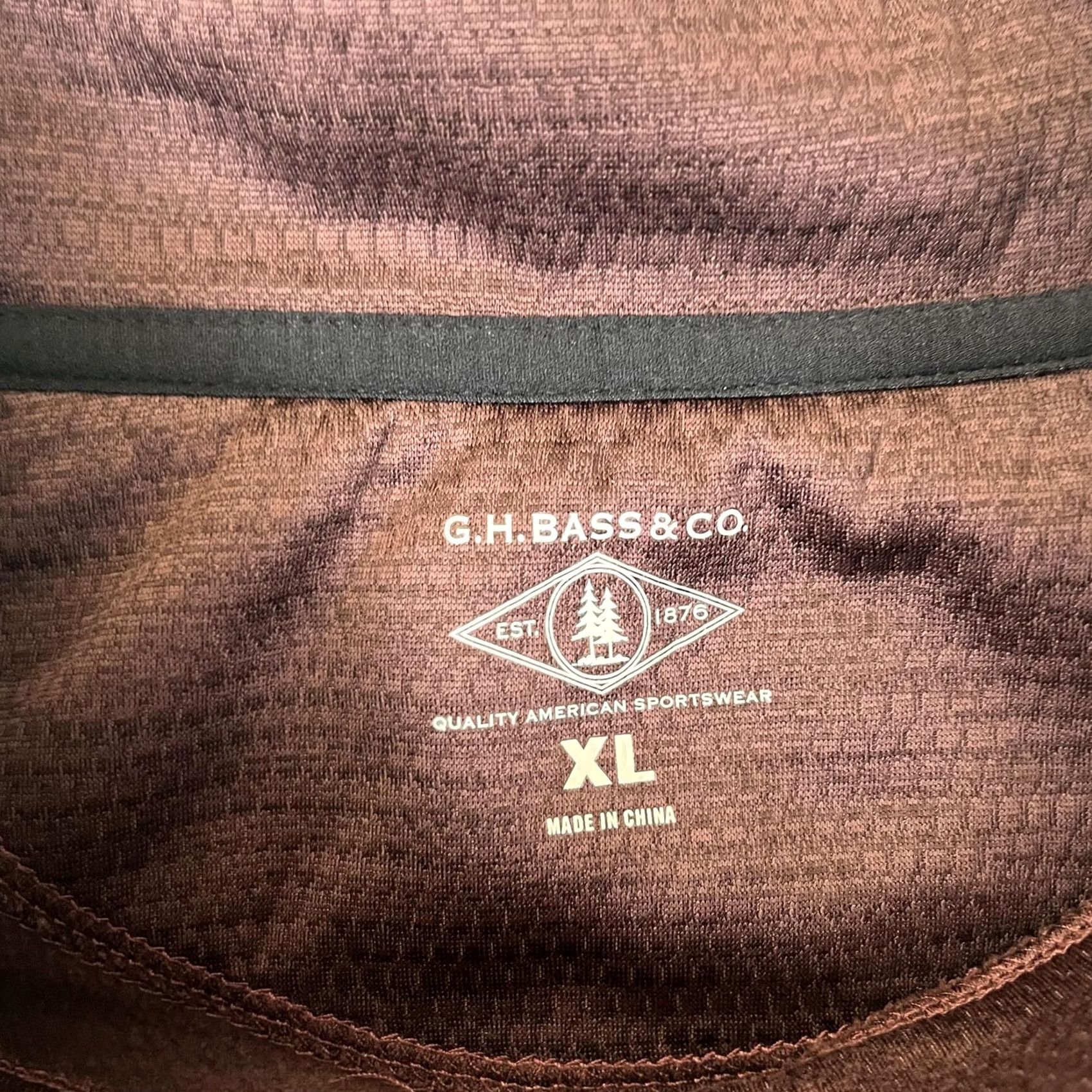 Vintage G.H. Bass & Co. Pullover Mens XL Red 1/4 Zip Mock Neck Long Sleeve Knit - Regular Size Size US XL / EU 56 / 4 - 3 Thumbnail