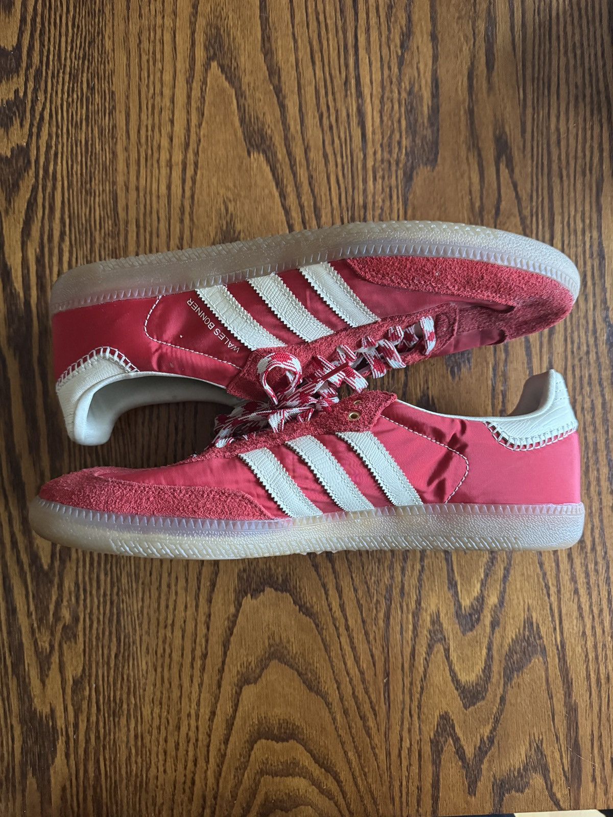 image of Adidas x Wales Bonner Samba Shoes in Red, Men's (Size 13)