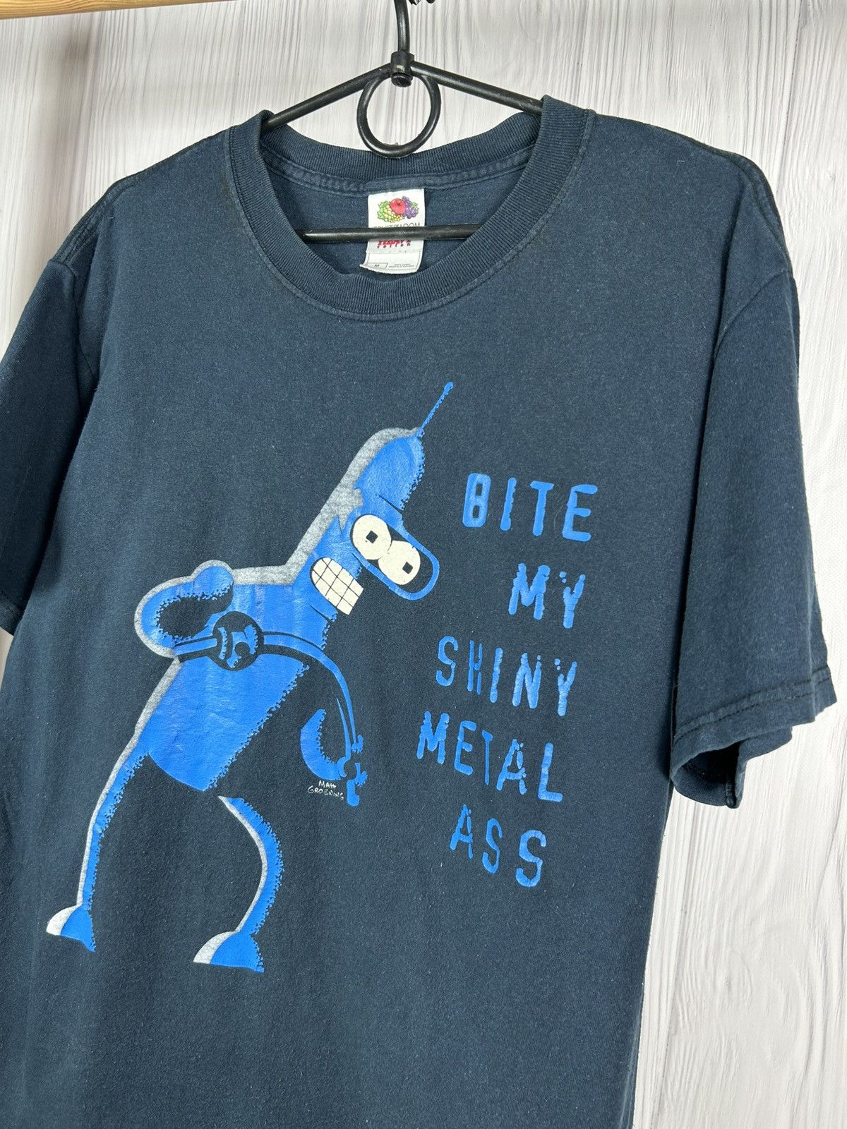 Cartoon Network Vintage 2008 Futurama Bender “Bite My Shiny Metal Ass” M Size US M / EU 48-50 / 2 - 3 Thumbnail