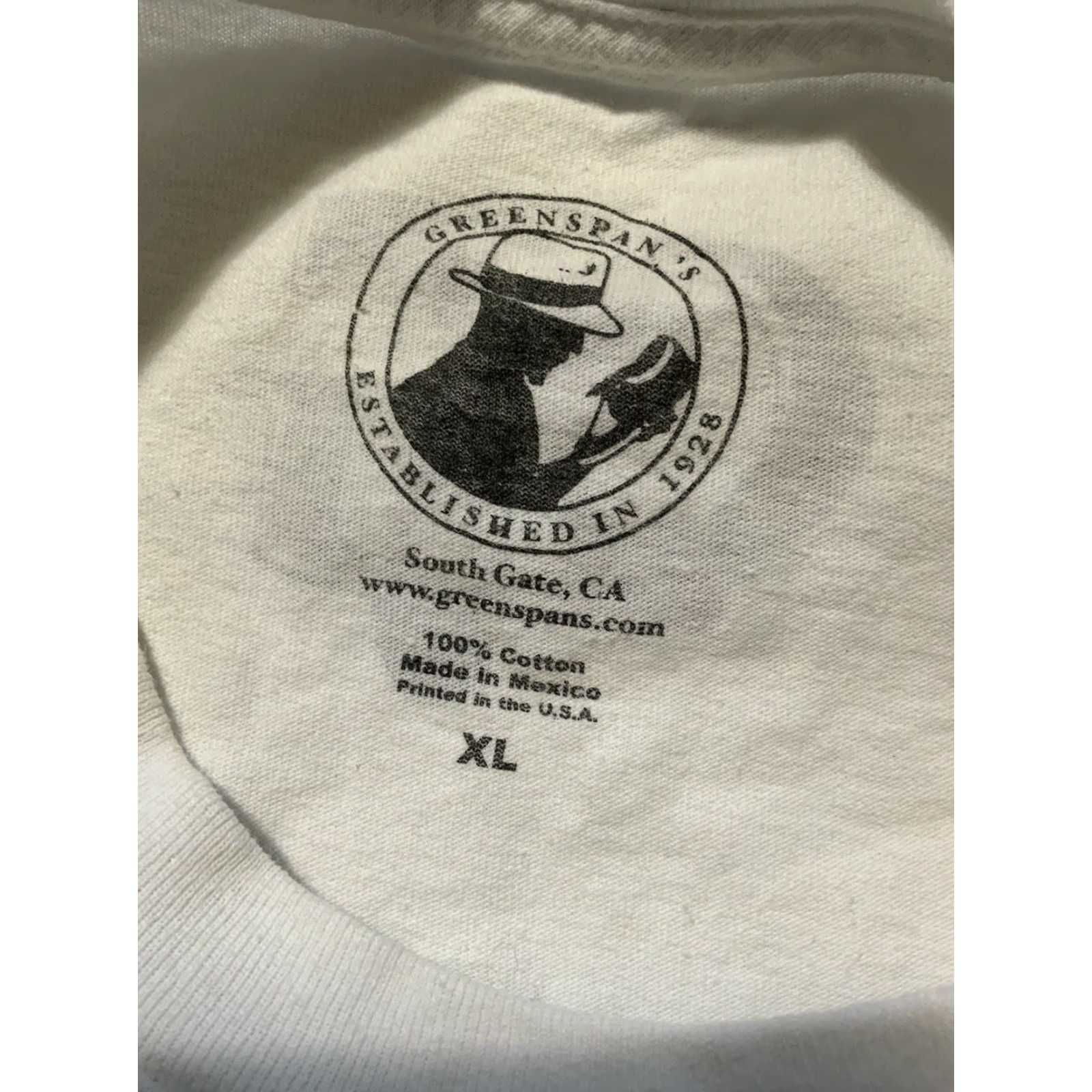 Vintage VINTAGE Greenspan’s The Last Original Clothing Store Tim Hendricks 2011 Graphic T-Shirt XL Men White Crewneck S/S T-Shirt Mens Size US XL / EU 56 / 4 - 7 Thumbnail