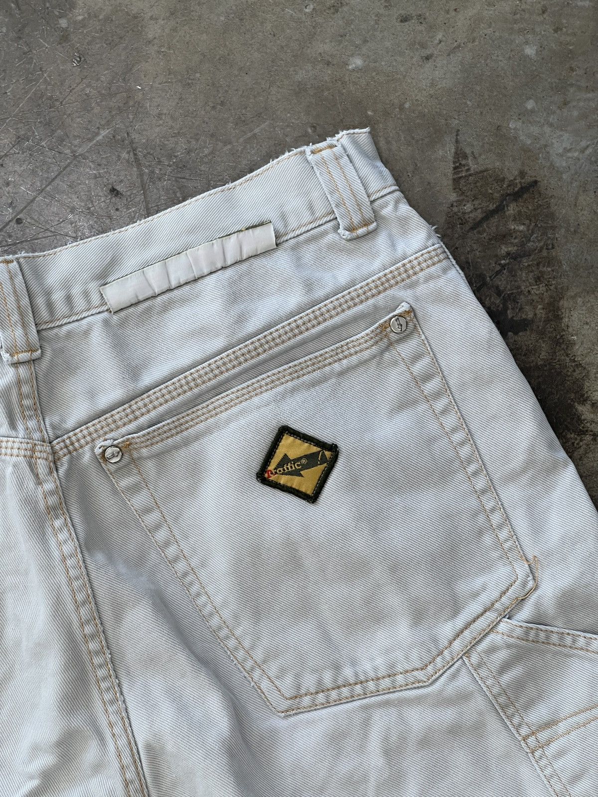Vintage Traffic Carpenter Blue Traffic Distressed Tan Shorts Sz. 32 Size US 34 / EU 50 - 7 Thumbnail