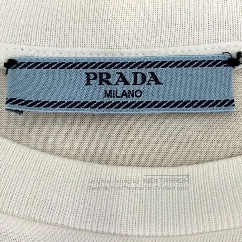 Prada Prada Men's White Cotton T-Shirt with Pocket. Size US M / EU 48-50 / 2 - 3 Thumbnail