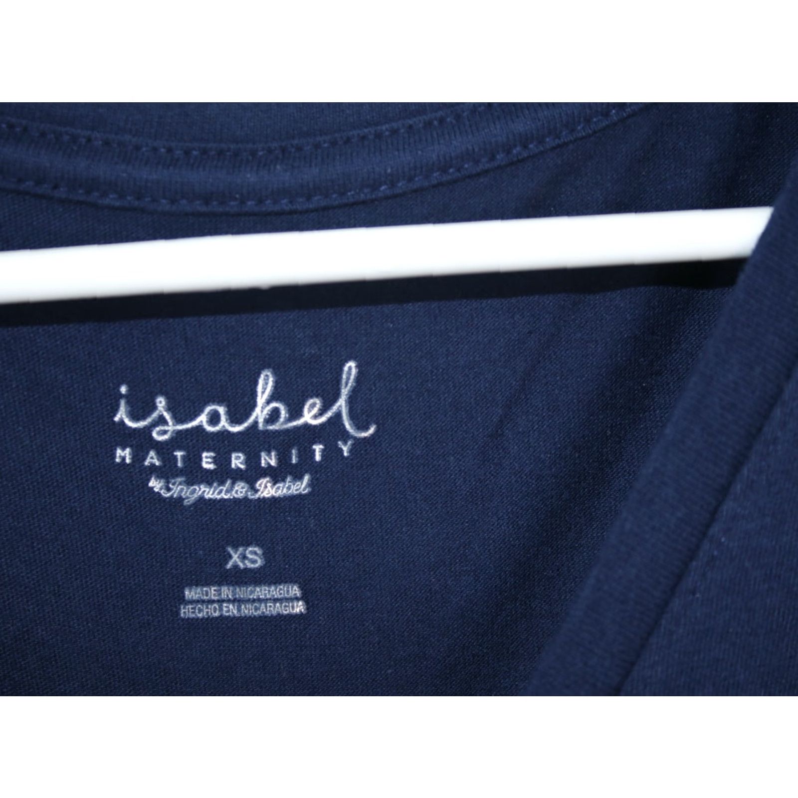 Vintage Isabel Maternity Womens Top Shirt XS Blue V-Neck Dolman Short Sleeve Regular NWT Size XS / US 0-2 / IT 36-38 - 6 Thumbnail