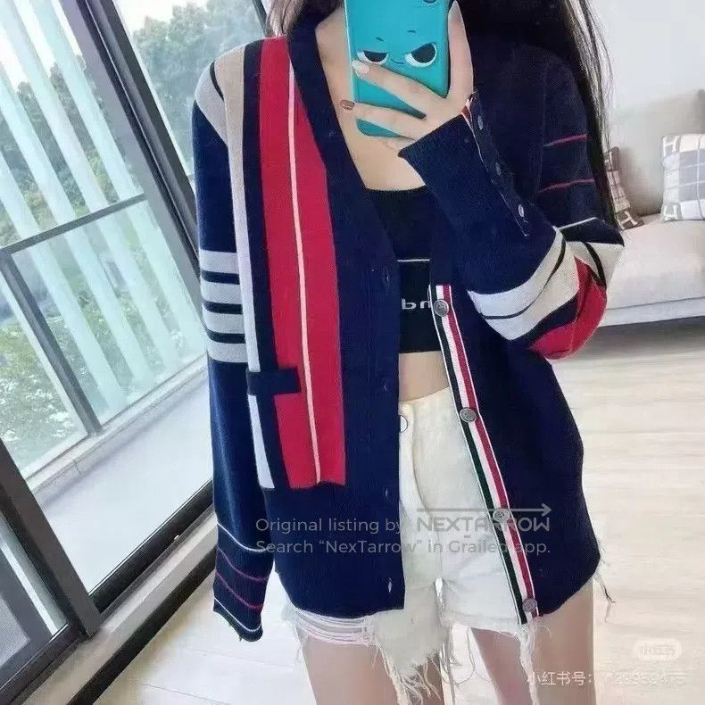 Thom Browne Thom Browne Contrasting vertical striped irregular woolen Size US S / EU 44-46 / 1 - 9 Thumbnail