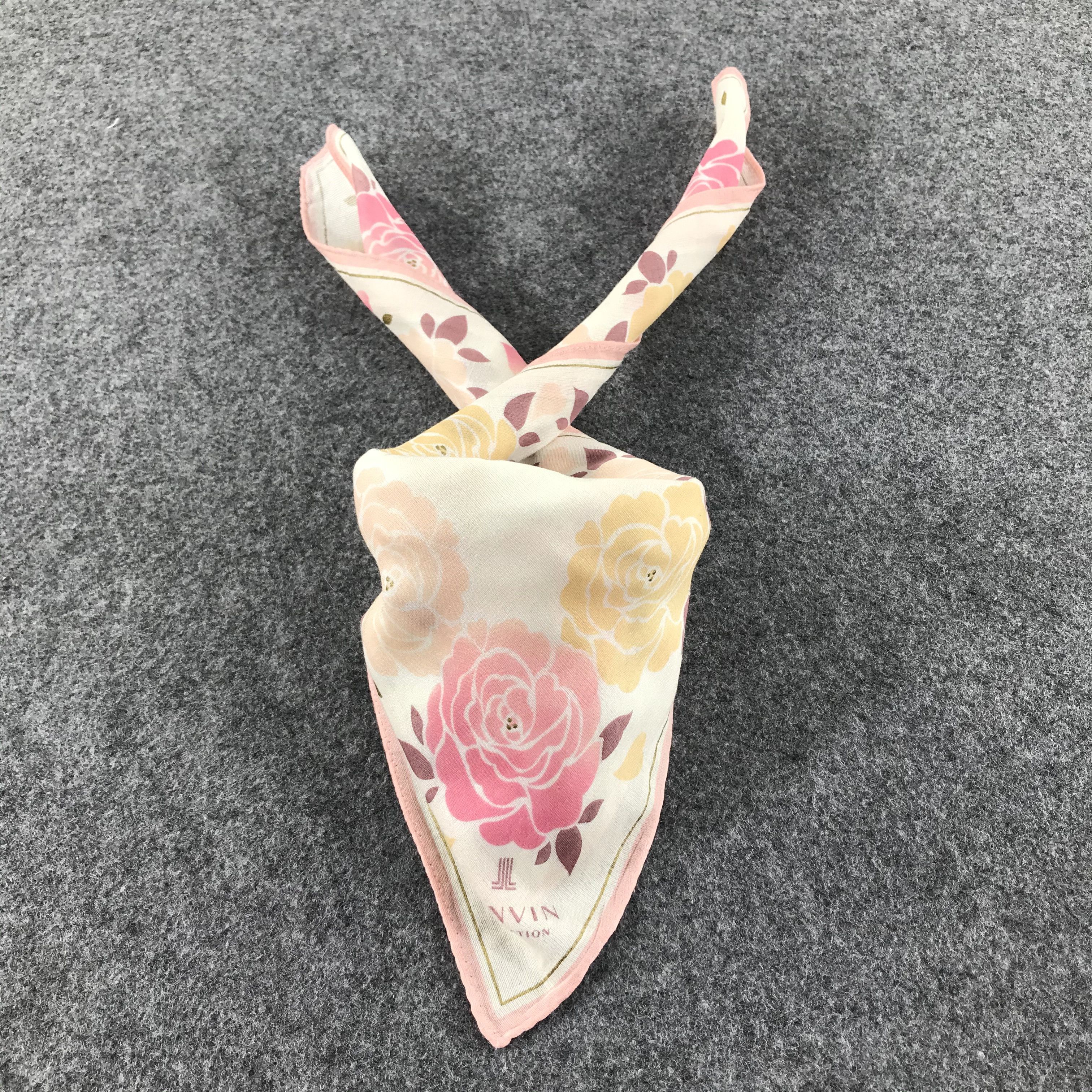 Lanvin × Vintage Lanvin Floral Handkerchief Neckerchief Bandana H263 Size ONE SIZE - 2 Thumbnail