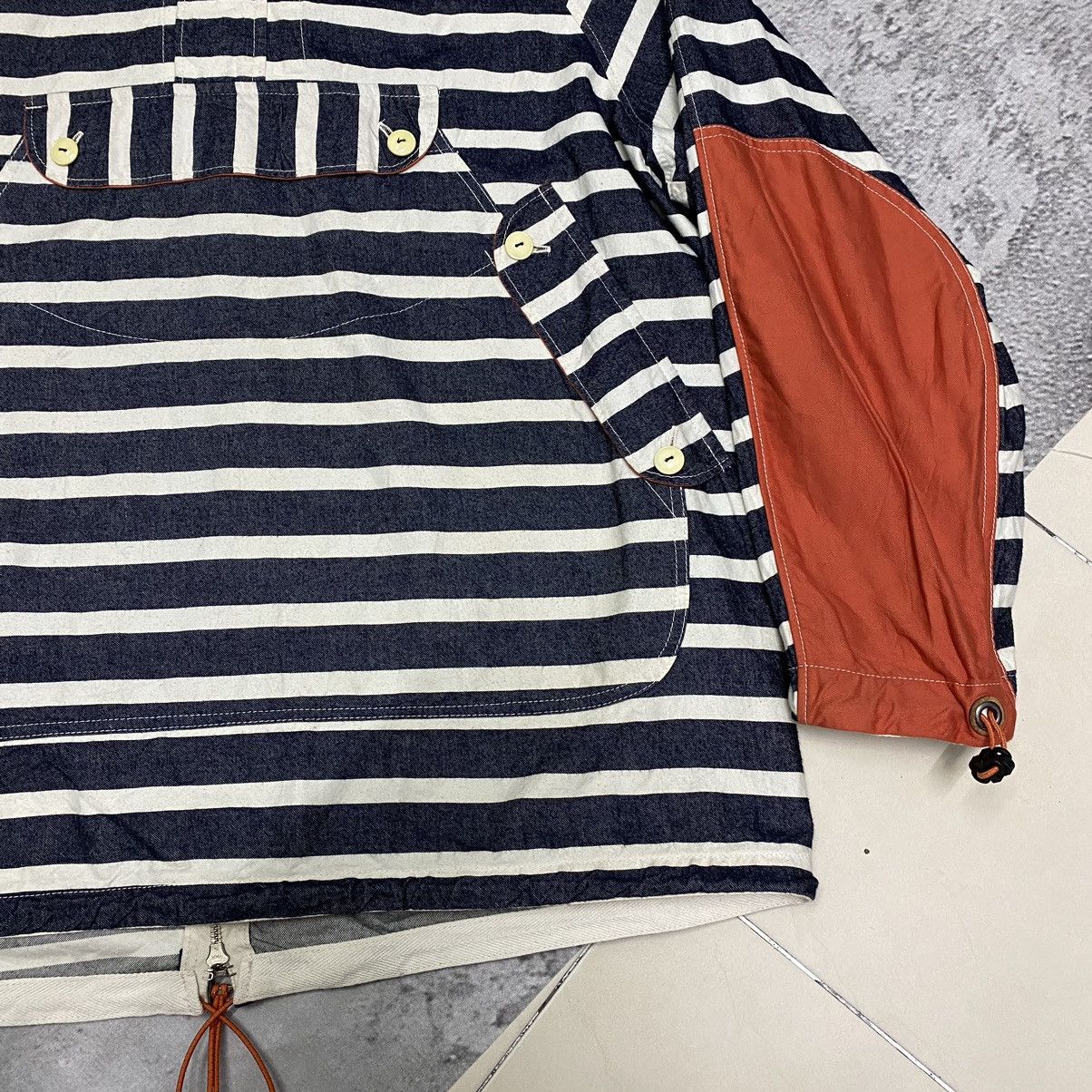 Japanese Brand 🇯🇵Chairmade Stripe Jacket🇯🇵 Size US XL / EU 56 / 4 - 4 Thumbnail