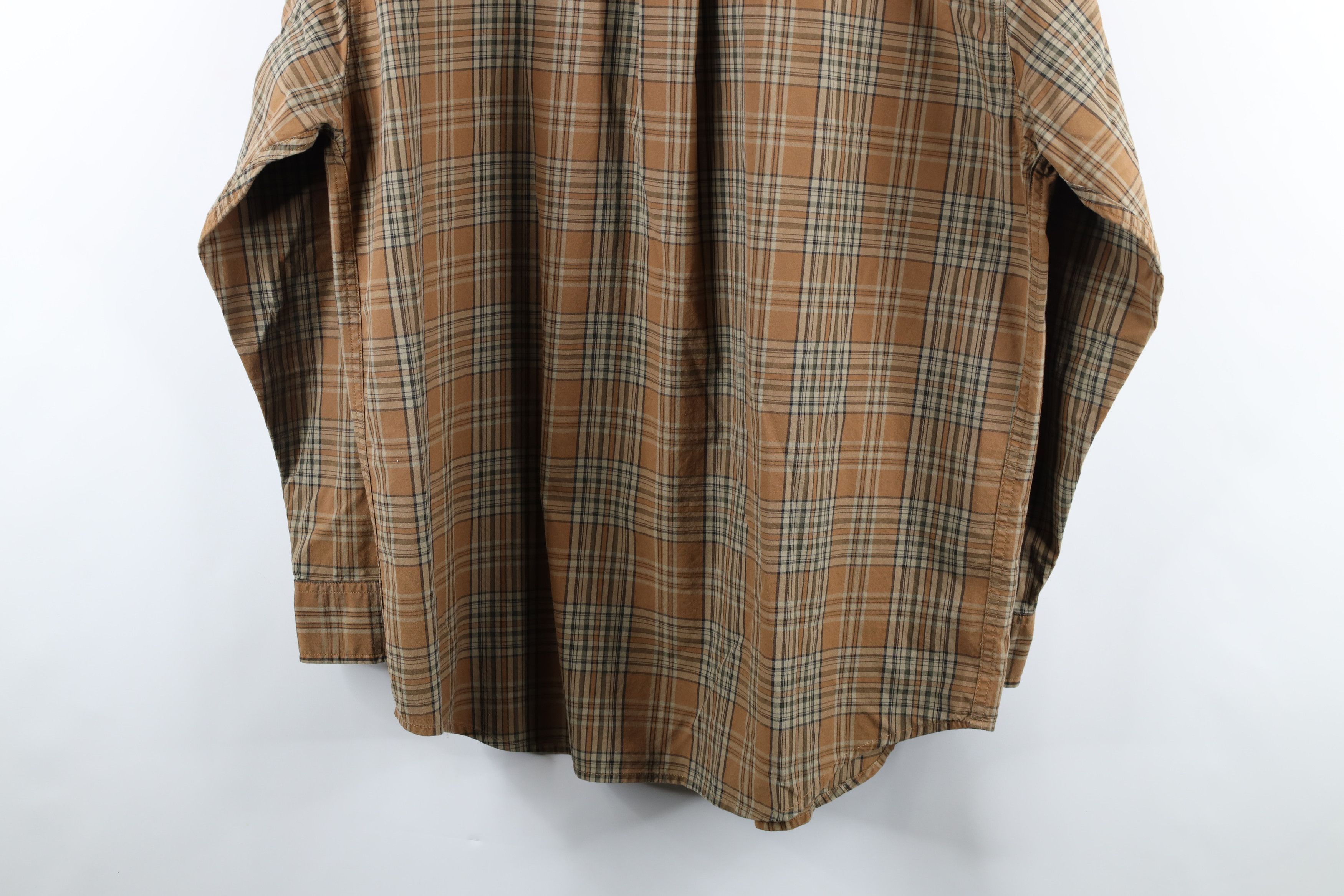 Carhartt × Vintage Vintage Carhartt Collared Button Down Shirt Brown Plaid Size US L / EU 52-54 / 3 - 9 Thumbnail