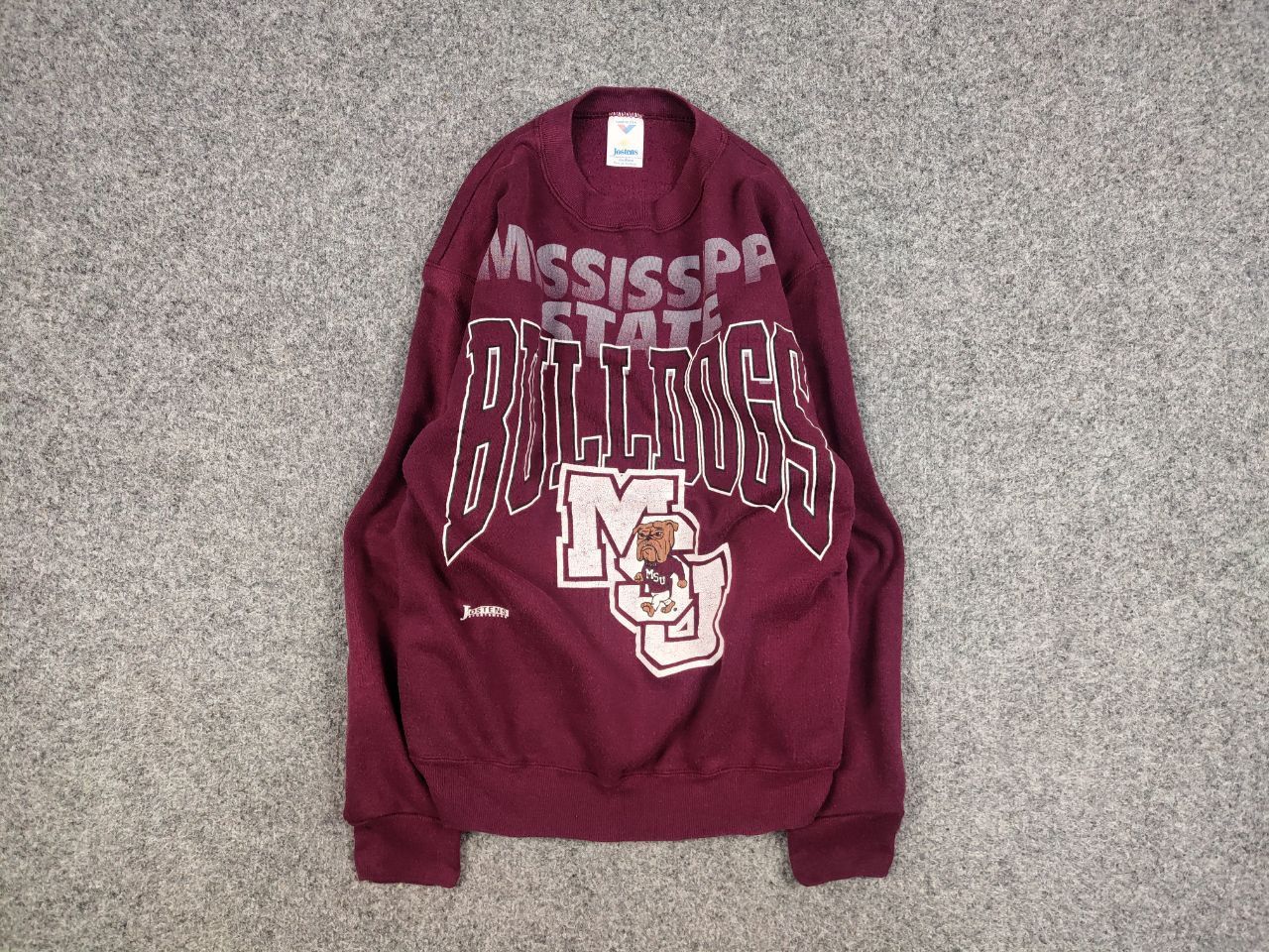 Vintage Vintage 90s Jostens MississippiState Bulldogs Sweatshirt USA Size US M / EU 48-50 / 2 - 2 Thumbnail