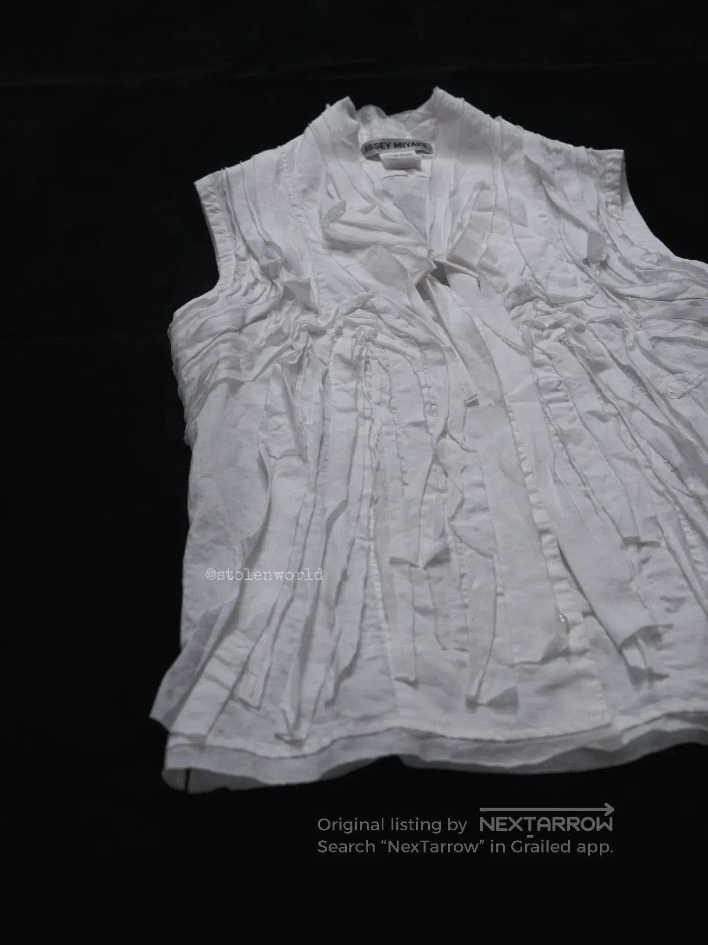 Issey Miyake issey miyake cotton linen decorative top. Size S / US 4 / IT 40 - 7 Thumbnail