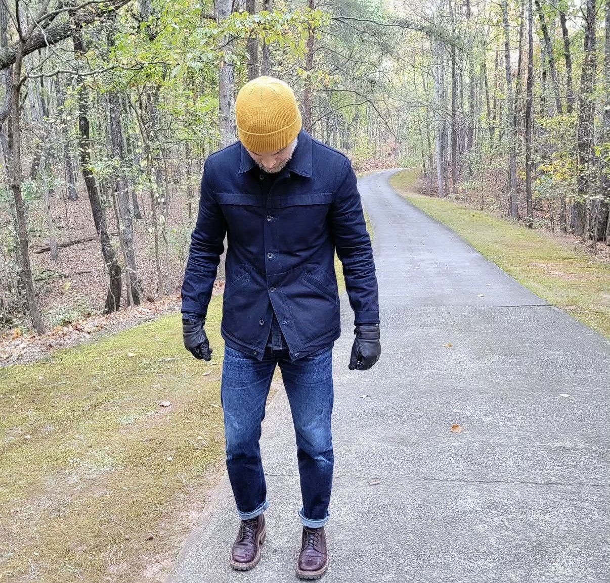 Japanese Brand Indigo/Black Selvedge Denim Heritage Jacket Size US L / EU 52-54 / 3 - 7 Thumbnail