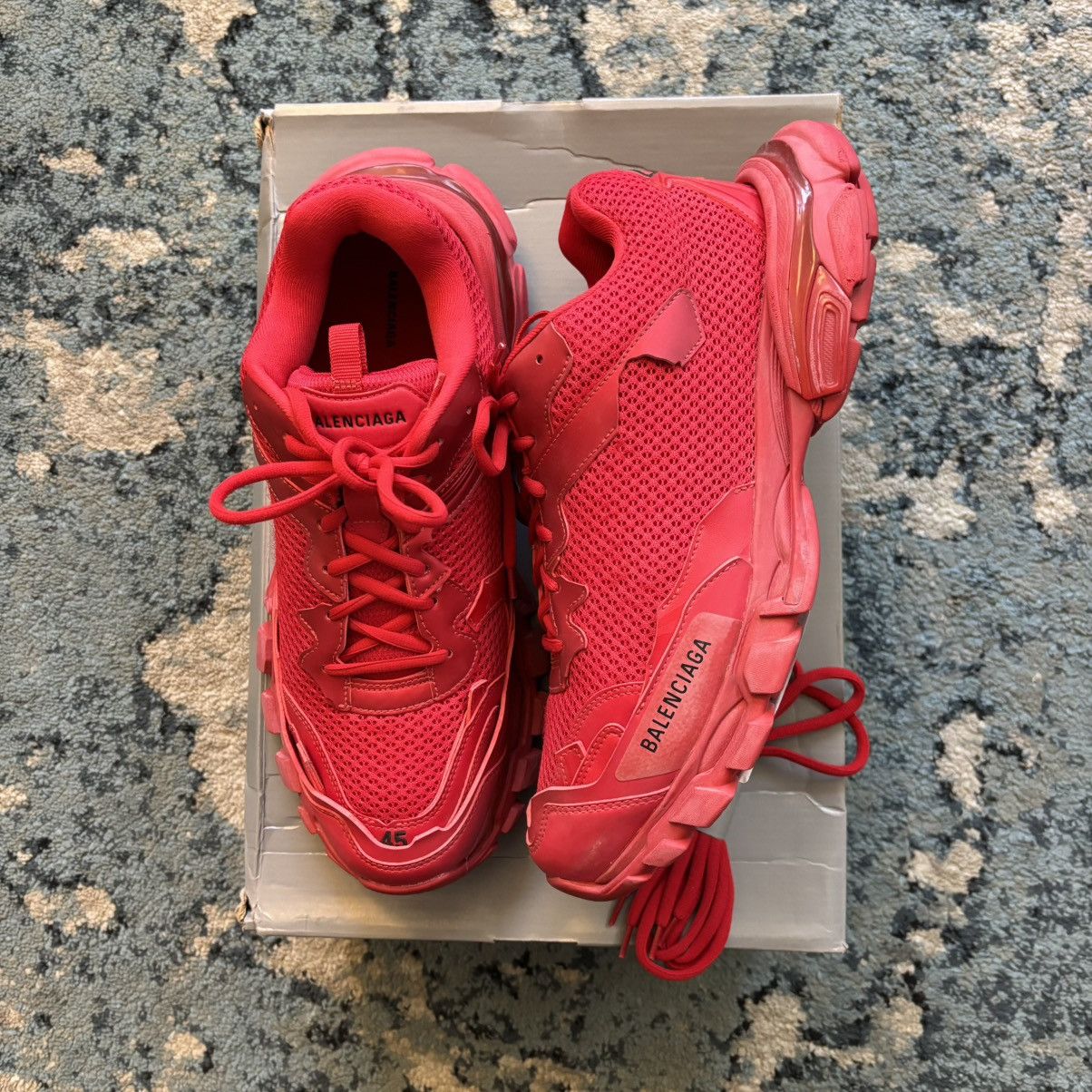 Balenciaga Balenciaga Track.3 Red Sneakers Brand New Size 12 Og All Size US 12 / EU 45 - 1 Thumbnail