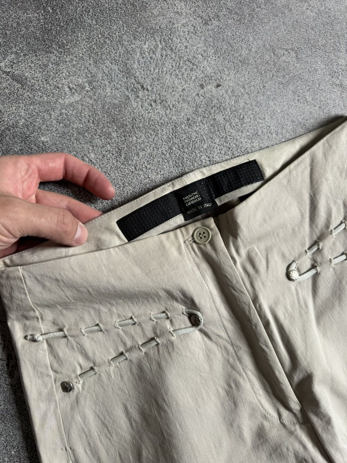 Marithe + Francois Girbaud Marithe Francois Girbaud Beige Pants Lace Detail Size IT 42 Size 28" / US 6 / IT 42 - 8 Thumbnail
