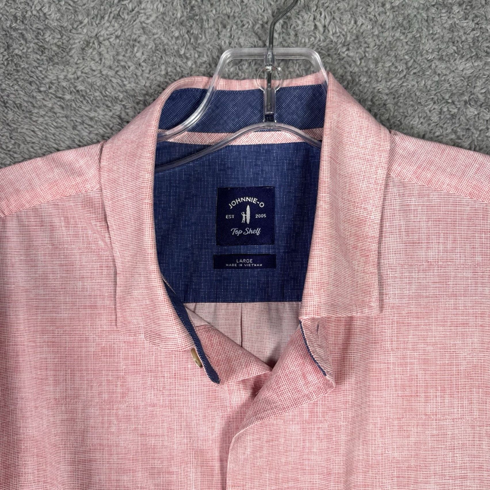 johnnie-O Nike Shirt Polo Mens L Pink Wicking Stretch Prepformance Johnnie-O Top Shelf Size US L / EU 52-54 / 3 - 4 Thumbnail