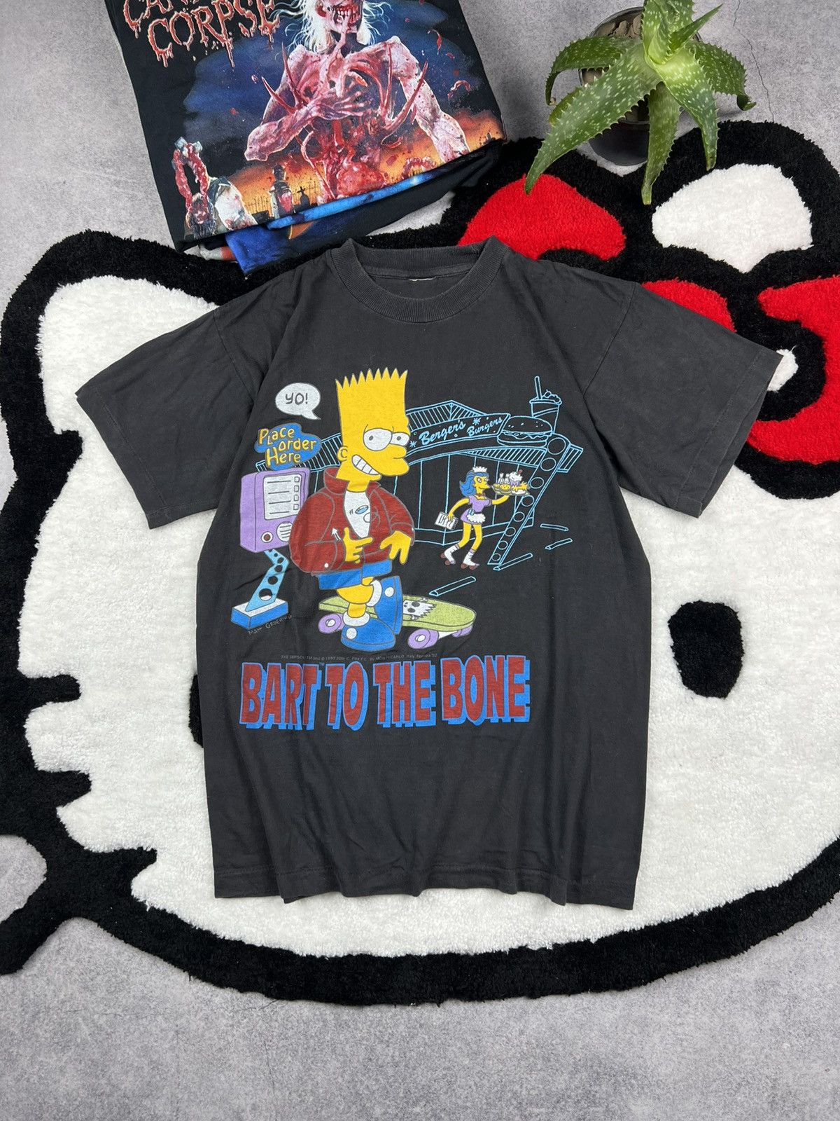 Vintage Vintage Simpsons Bart 1990 Faded Single Stitch Y2K Tee Shirt Size US M / EU 48-50 / 2 - 1 Thumbnail