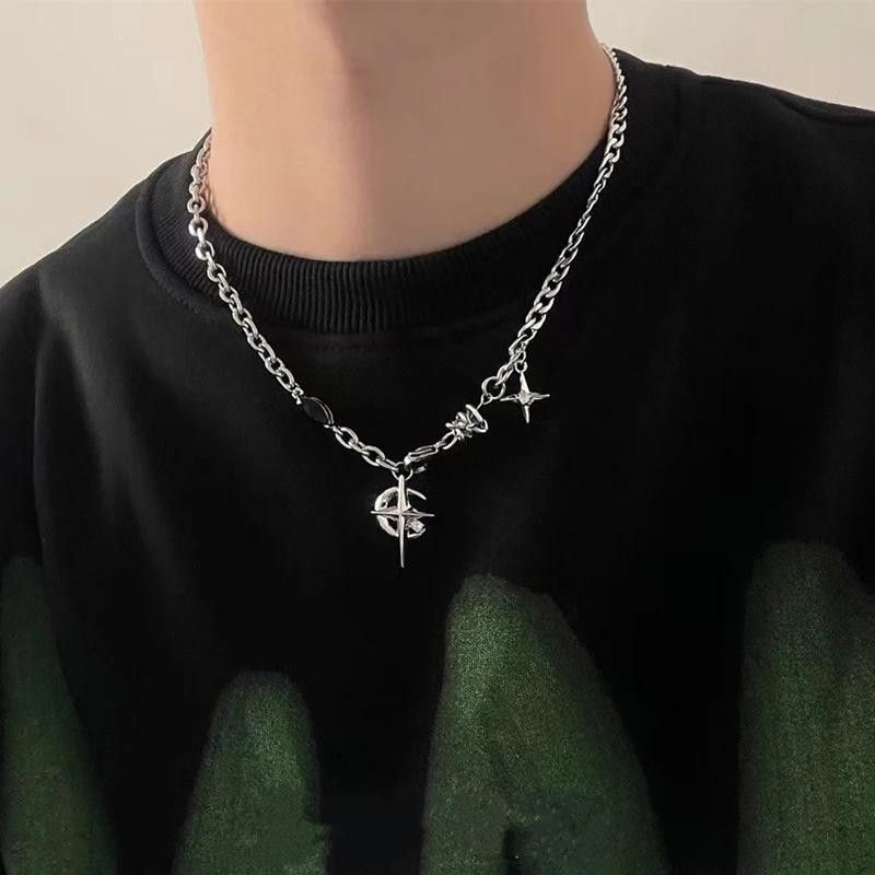 Vintage Style Star & Moon Pendant Necklace Size ONE SIZE - 1 Thumbnail