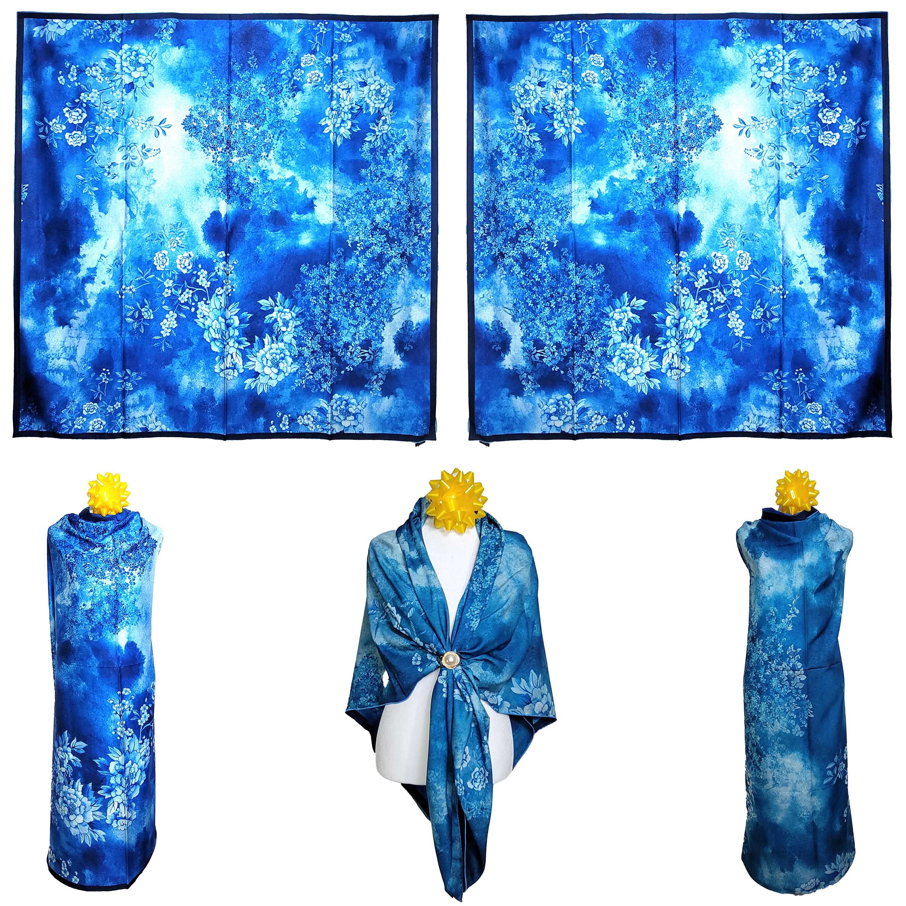 Other NWT Double Sided Silk Scarf 52"x52" Large Square Wrap 3203 Size ONE SIZE - 1 Thumbnail