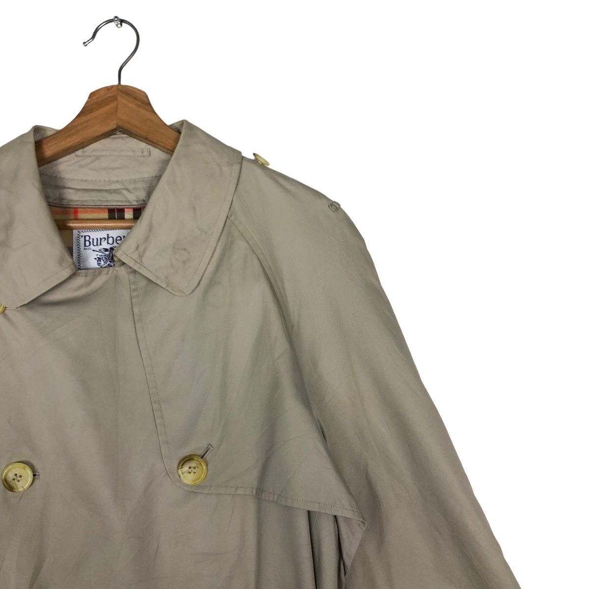 Burberry 🔥Vtg Burberrys Long Jacket Nova Check Double Breast Size US M / EU 48-50 / 2 - 7 Thumbnail