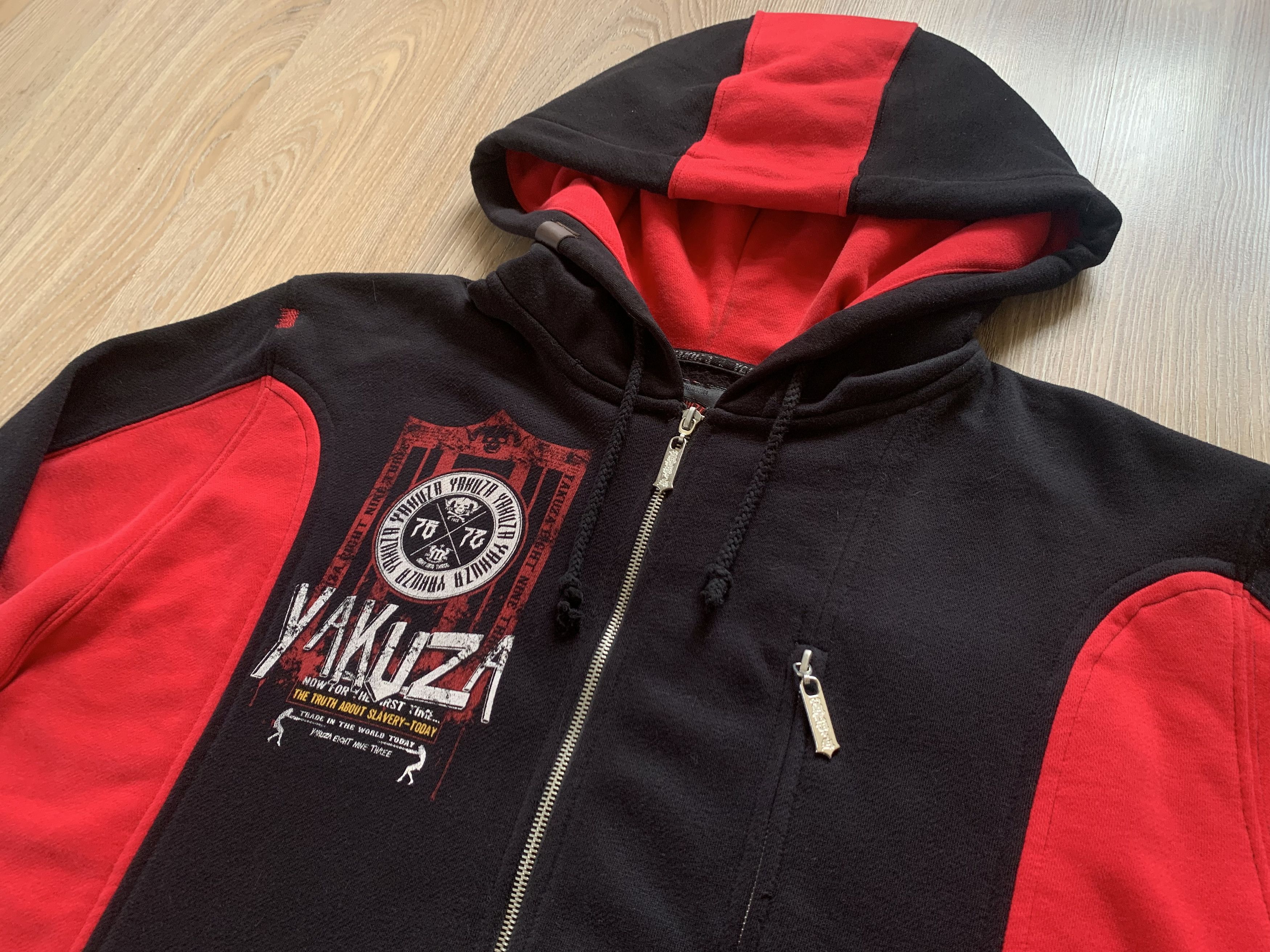 Japanese Brand Yakuza Vintage Black Printed Hoodie Size US XXL / EU 58 / 5 - 4 Thumbnail