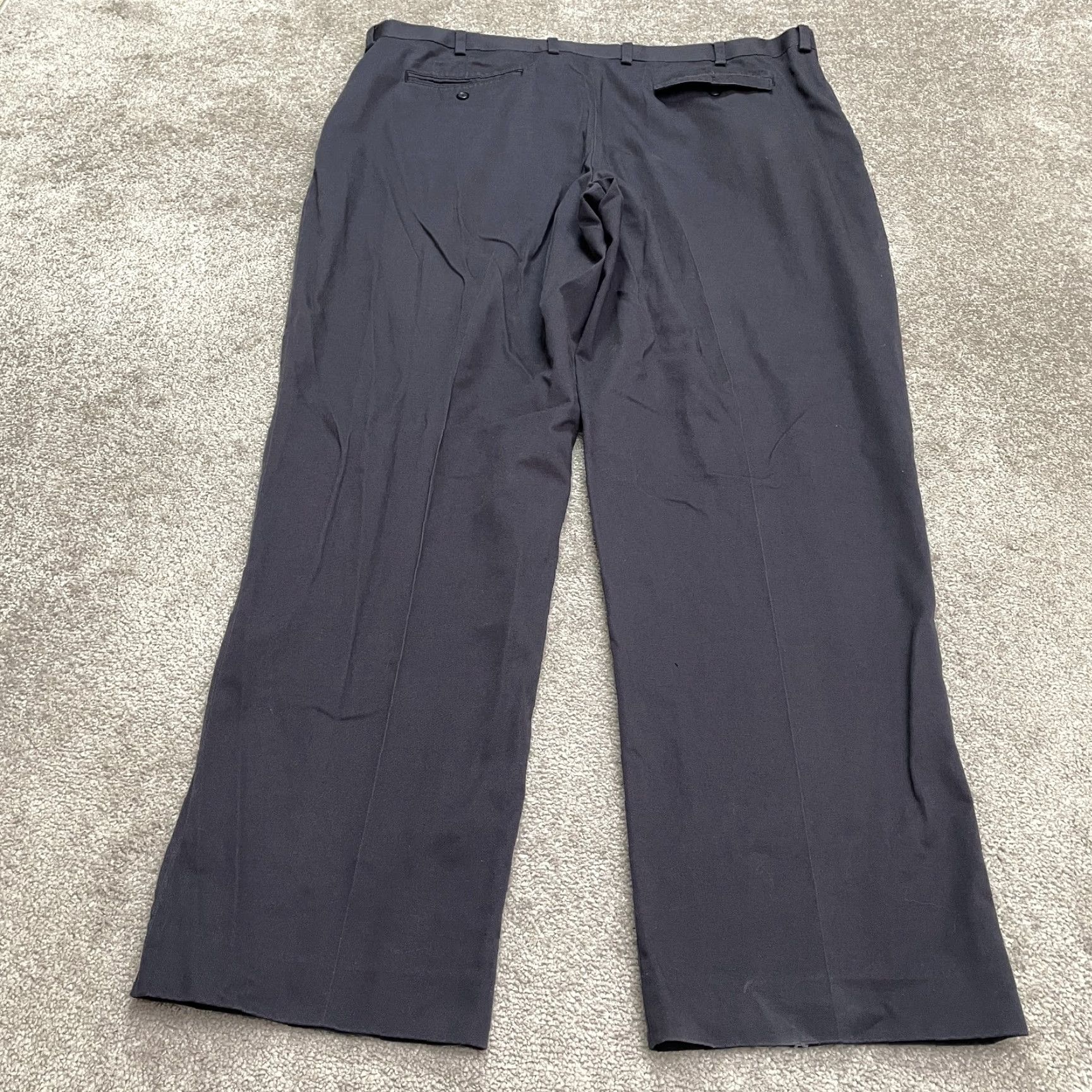 Vintage L.L. Bean Pants Men 44 Blue Comfort Waist Dress Straight Leg 100% Cotton Classic Vintage No Size US 44 / EU 60 - 2 Thumbnail