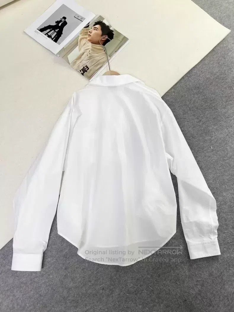 Balenciaga Balenciaga Logo embroidery long-sleeve solid color shirt Size XXS / US 00 / IT 34 - 6 Thumbnail