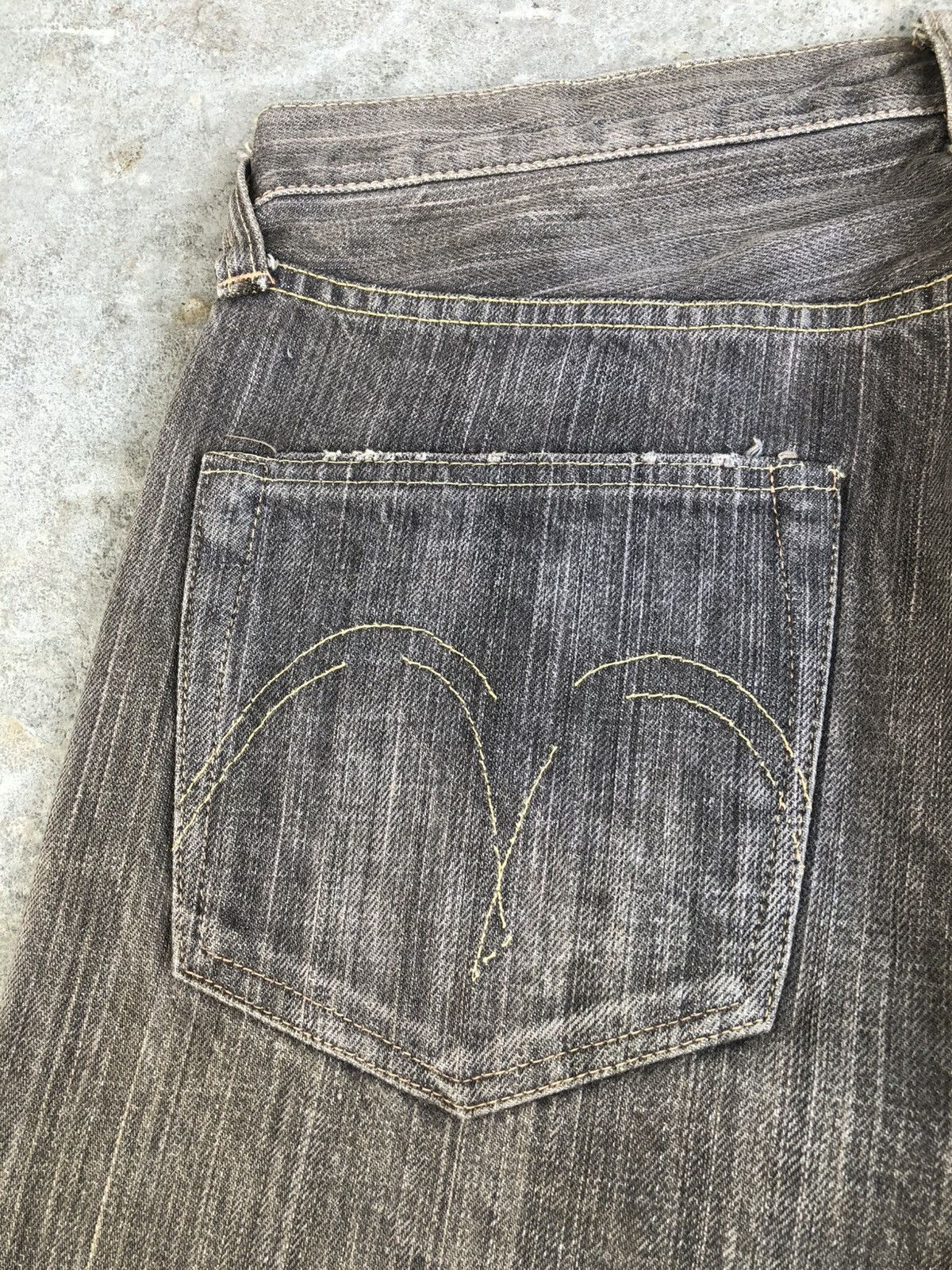 Sugar Cane Vintage Sugarcane Selvedge Denim Distressed Denim Size US 33 - 17 Thumbnail