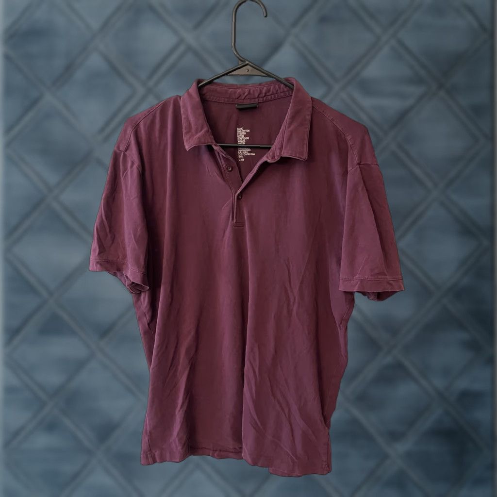 H&M VINTAGE H&M Men’s Polo Shirt Short Sleeve Collared Maroon Size L Casual Men's Clothing Size US L / EU 52-54 / 3 - 1 Thumbnail