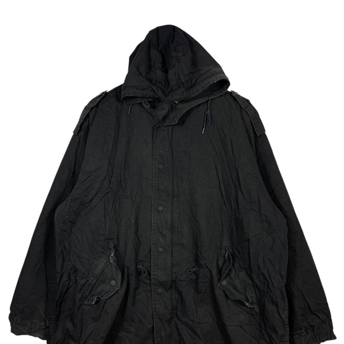 Vintage Vintage HOUSTON M-1951 Fishtail Parka Black Military Hooded Size US XXL / EU 58 / 5 - 2 Thumbnail