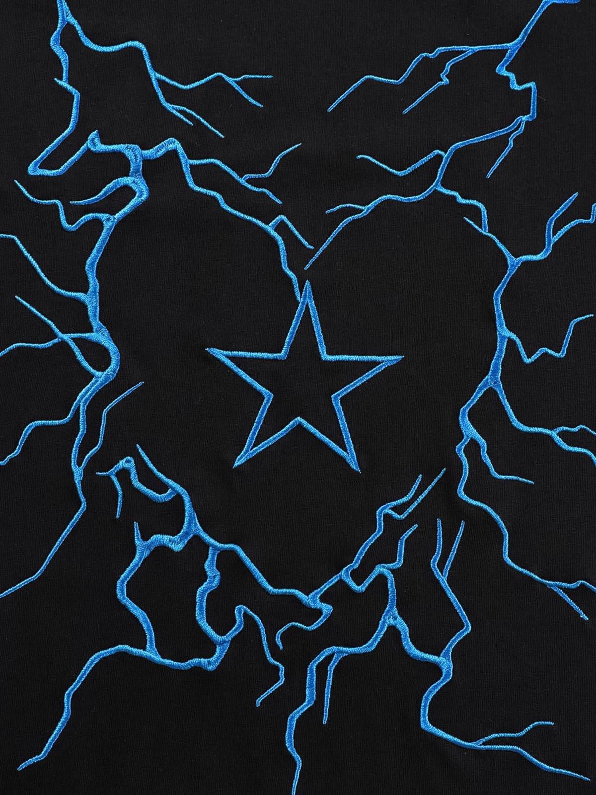 Vintage Heavy Embroidery Lightning Heart Print T-shirt Size US M / EU 48-50 / 2 - 6 Thumbnail