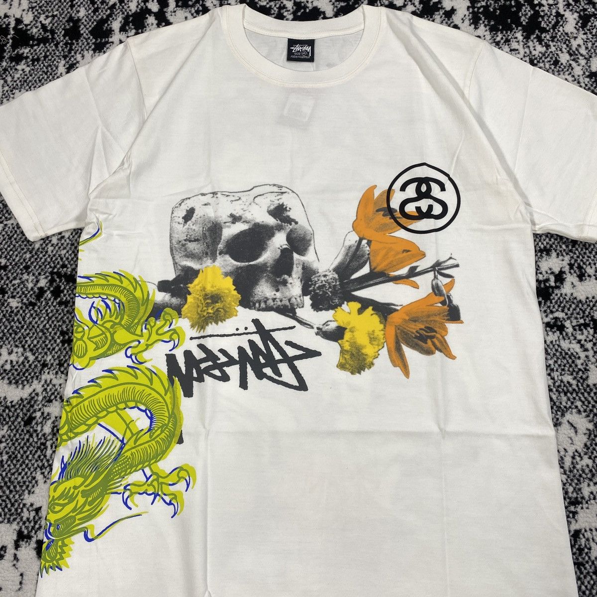Stussy RARE STUSSY STRIKE PIGMENT DYED TEE IN NATURAL Size US L / EU 52-54 / 3 - 4 Thumbnail