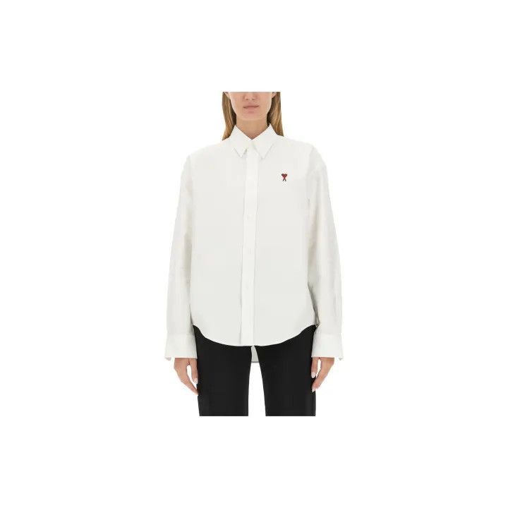 AMI AMIPARIS Red Heart Casual Long Sleeve Shirt -2507 Size US S / EU 44-46 / 1 - 2 Thumbnail