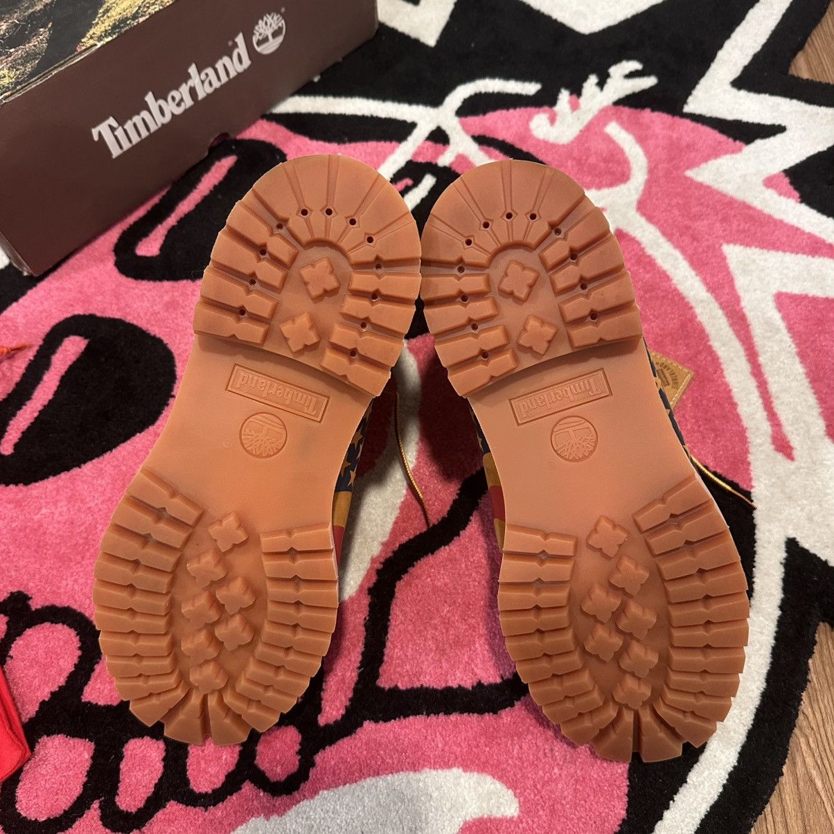 Supreme × Timberland Supreme Timberland 6 inch boot stars and stripes wheat Size US 11.5 / EU 44-45 - 5 Thumbnail