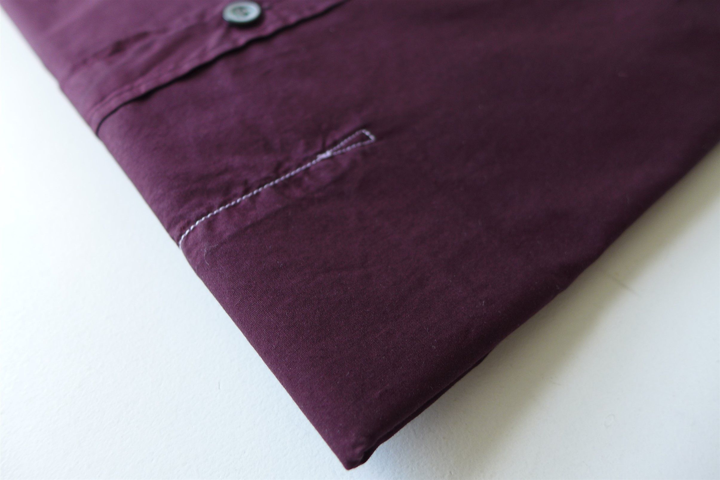 Maison Margiela Margiela Faux Pocket Shirt - Burgundy Cotton Size US L / EU 52-54 / 3 - 4 Thumbnail