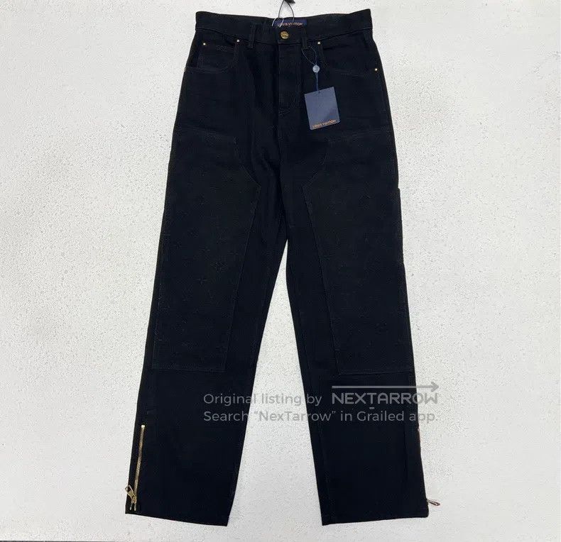 Louis Vuitton Louis Vuitton Black Zip Old-print Lumberjack Pants Size US 29 - 1 Thumbnail