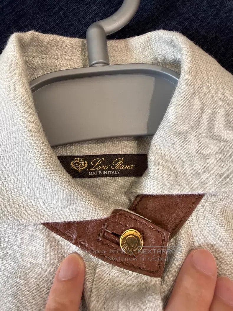 Loro Piana Loro Piana 25SS Vacation Series Gold Buckle Leather Linen Size XS / US 0-2 / IT 36-38 - 4 Thumbnail