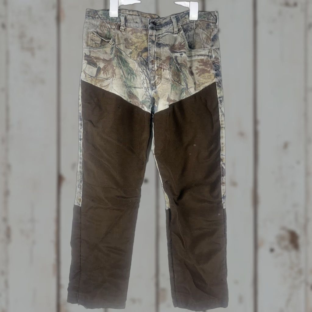Wrangler VINTAGE Wrangler ProGear Pants Men 36x31 Camo/Brown Canvas Carpenter Workwear 5-Pocket Mens Size US 36 / EU 52 - 1 Thumbnail