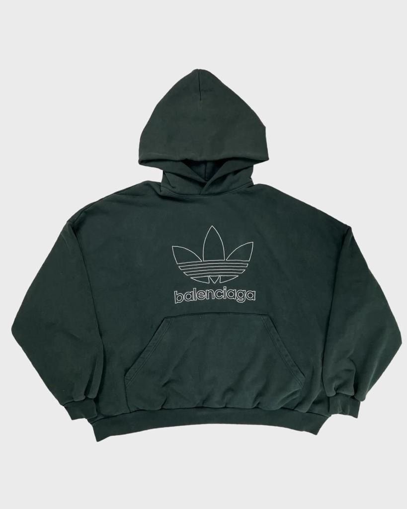 Balenciaga Balenciaga Adidas Logo Hoodie Greenish Sz. 3 Size US L / EU 52-54 / 3 - 1 Thumbnail