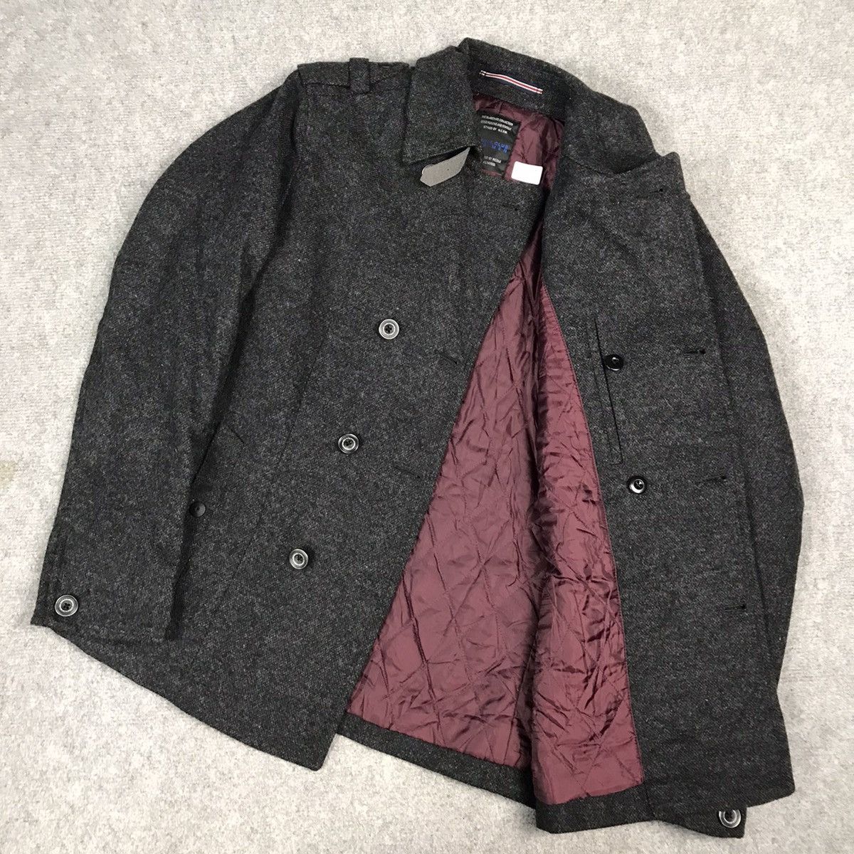 Japanese Brand × KMRii × Nicole Club NICOLE CLUB WOOL DOUBLE BUTTON DRAK GRAY JACKET Size US S / EU 44-46 / 1 - 9 Thumbnail