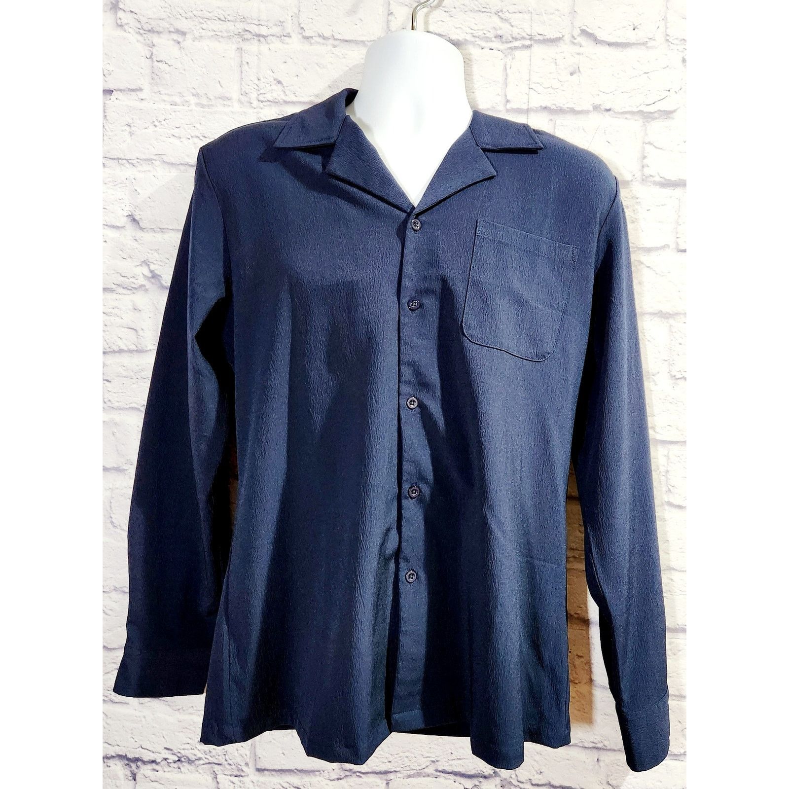 Other COOFANDY Dark Blue Button Down Long Sleeve Shirt Large NWOTS Size US L / EU 52-54 / 3 - 1 Thumbnail