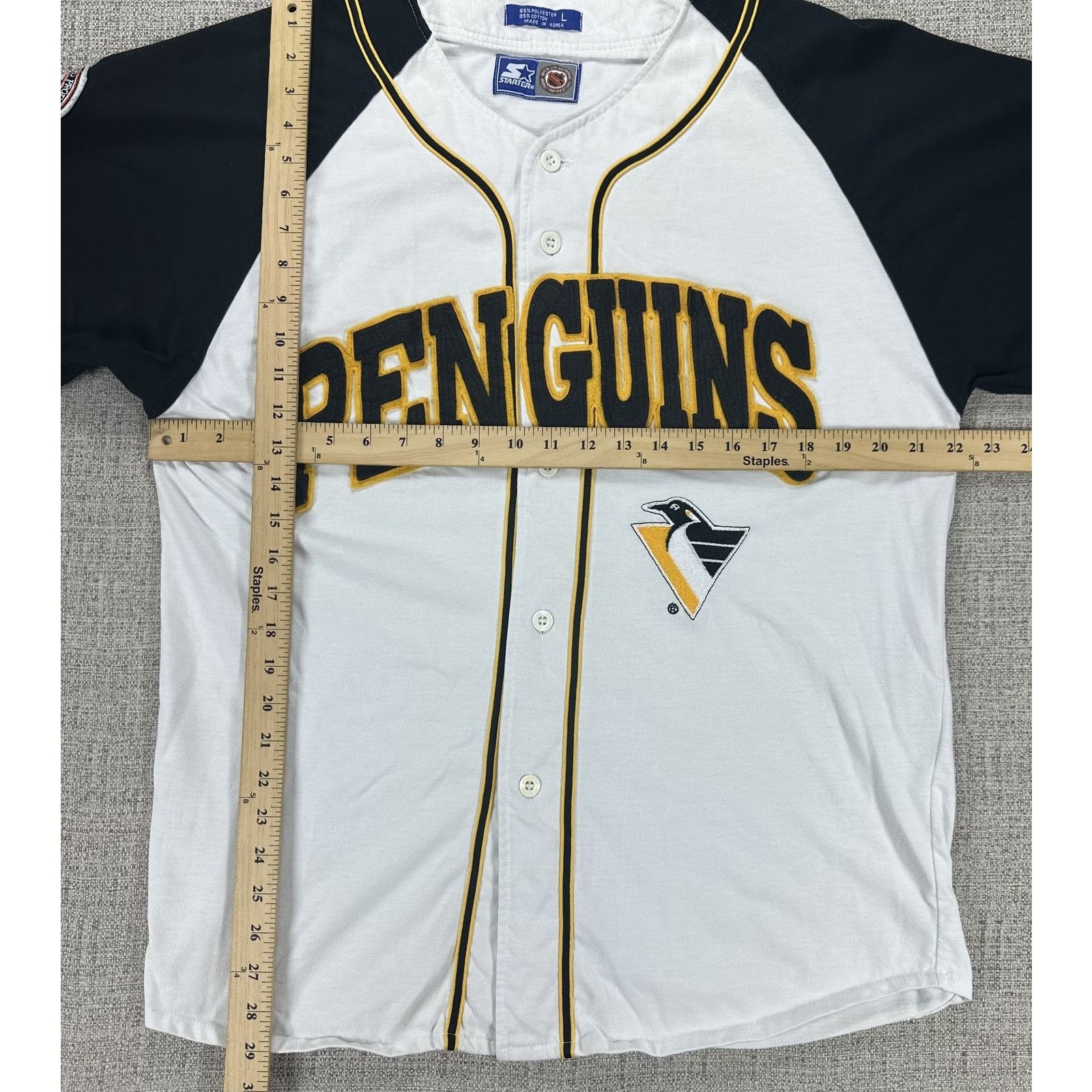 Starter Pittsburgh Penguins Jersey Mens L Baseball Button Starter Size US L / EU 52-54 / 3 - 2 Thumbnail
