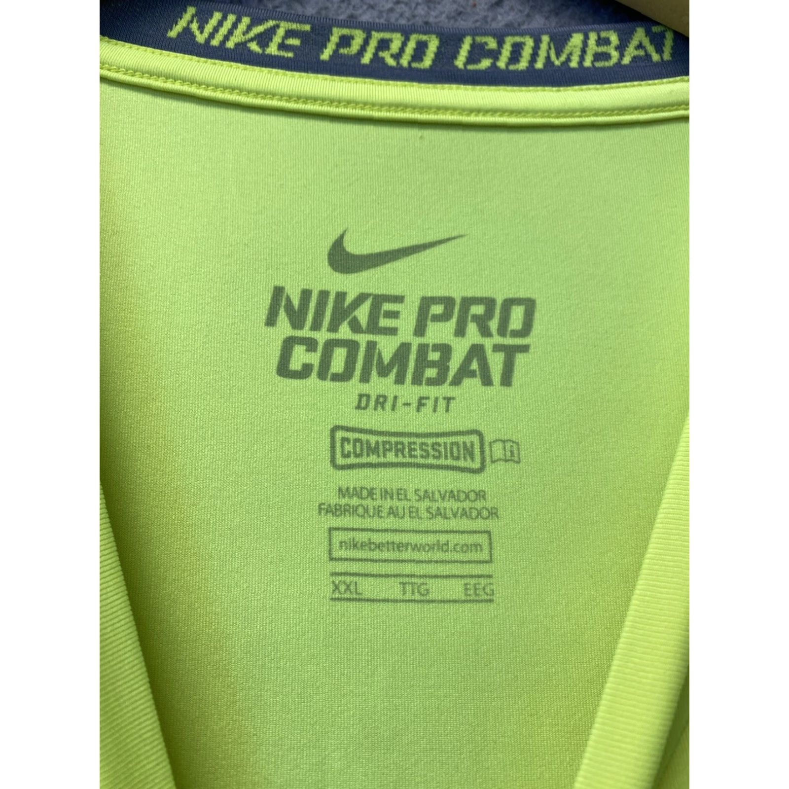 Nike Nike Pro Neon Fluorescent Shirt Short Sleeve Women's XXL Yellow Hi Visibility Athletic Nike Pro Neon Shirt Size XXL / US 16-18 / IT 52-54 - 5 Thumbnail