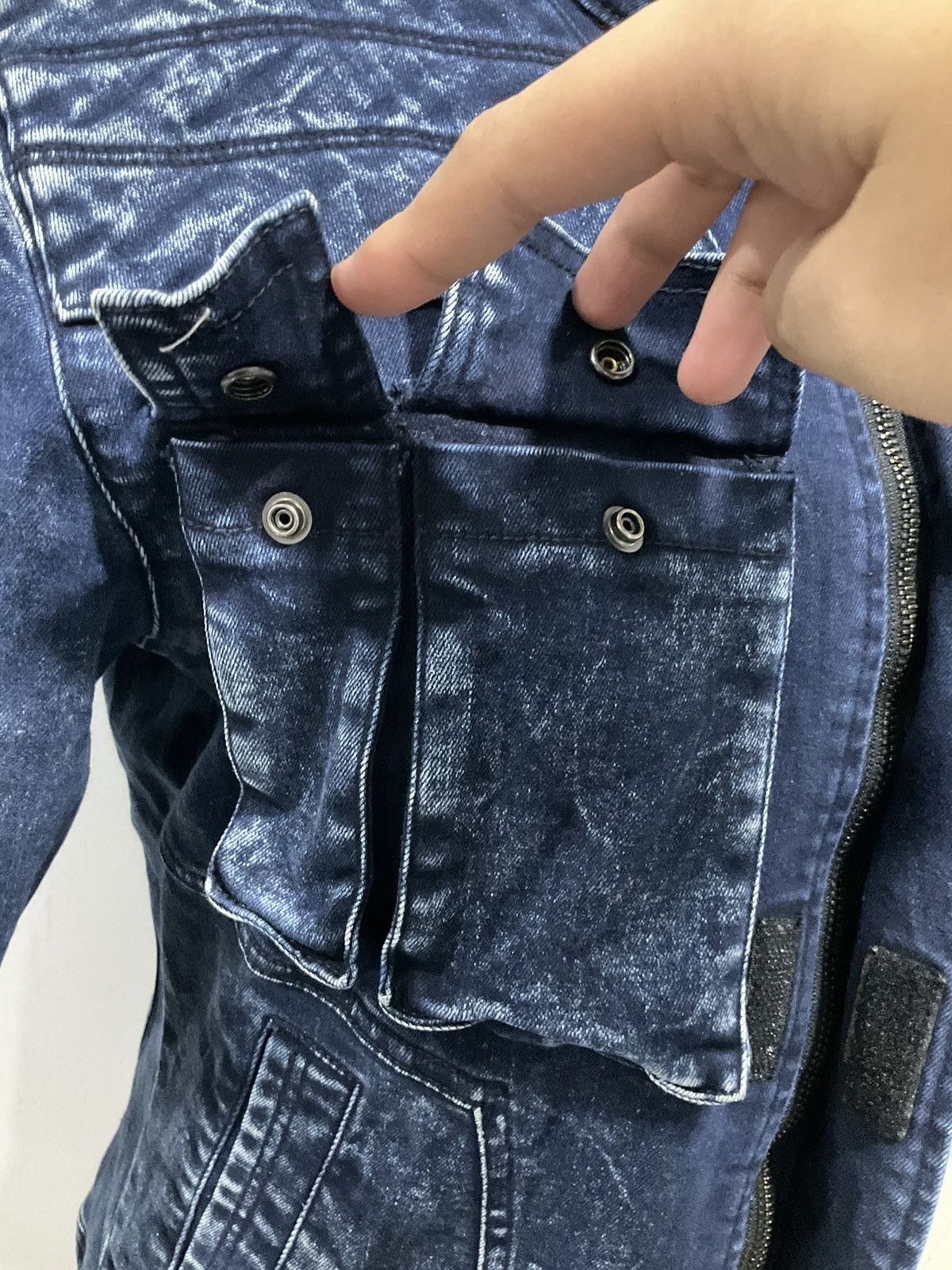If Six Was Nine × Japanese Brand × Le Grande Bleu (L.G.B.) Rare Jacket Biker Denim Japan Brand Size S / US 4 / IT 40 - 8 Thumbnail