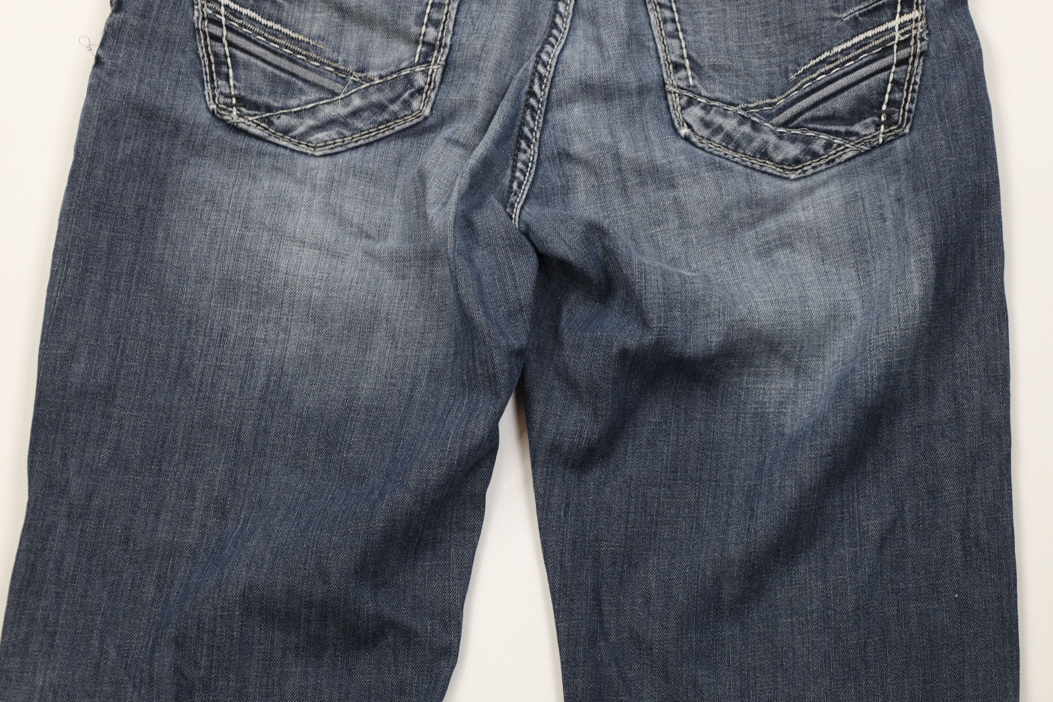 Vintage Buckle BKE Thick Stitch Tyler Bootcut Wide Leg Denim Jeans Size US 34 / EU 50 - 14 Thumbnail