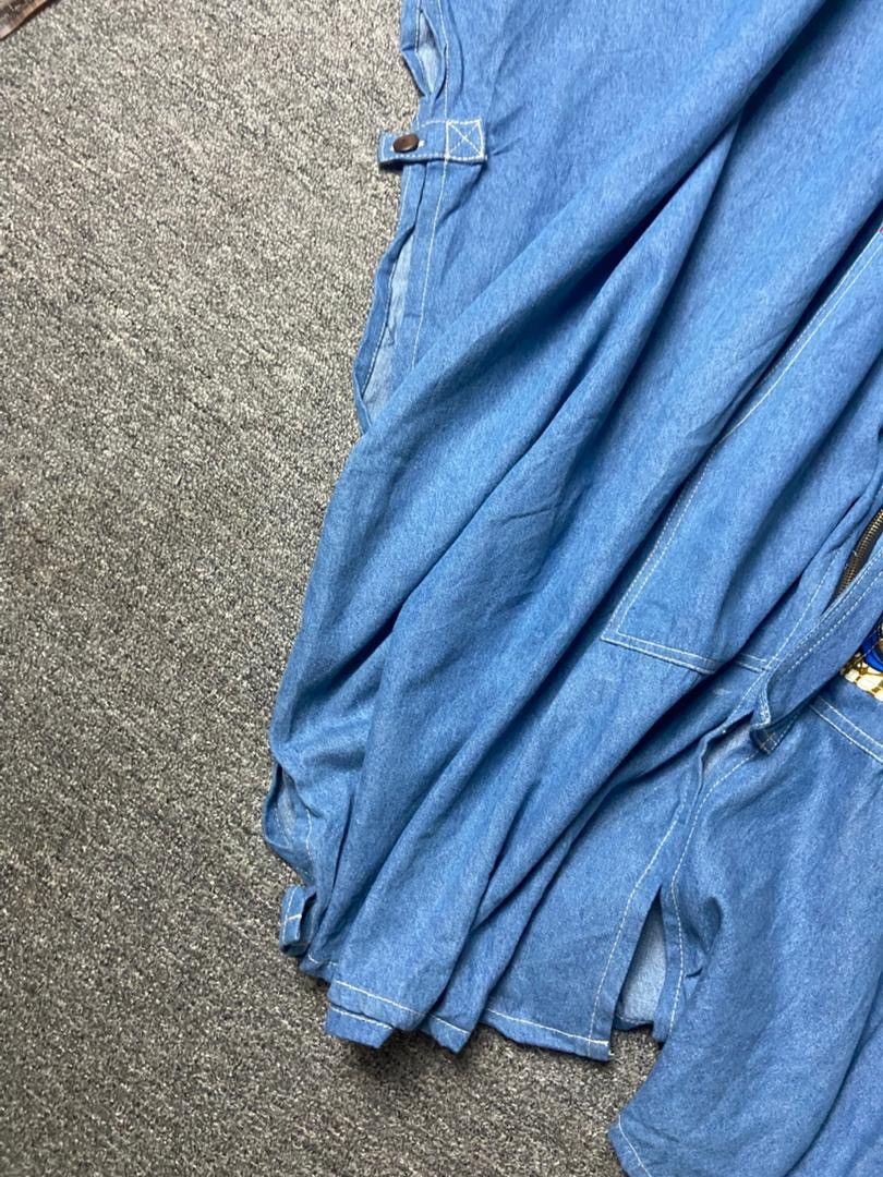 Japanese Brand Amina Brand Denim Ponco With Hood (177) Size US XXL / EU 58 / 5 - 7 Thumbnail