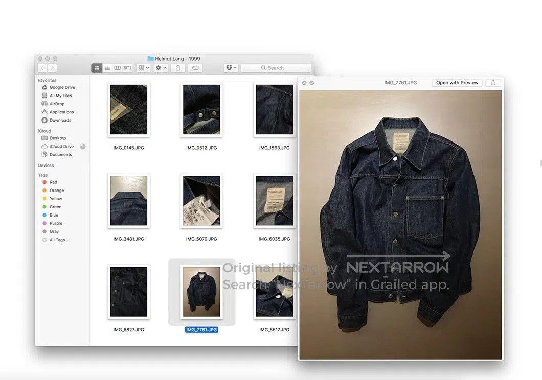 Helmut Lang Helmut Lang Type1 Raw Denim Jacket. Size US S / EU 44-46 / 1 - 6 Thumbnail