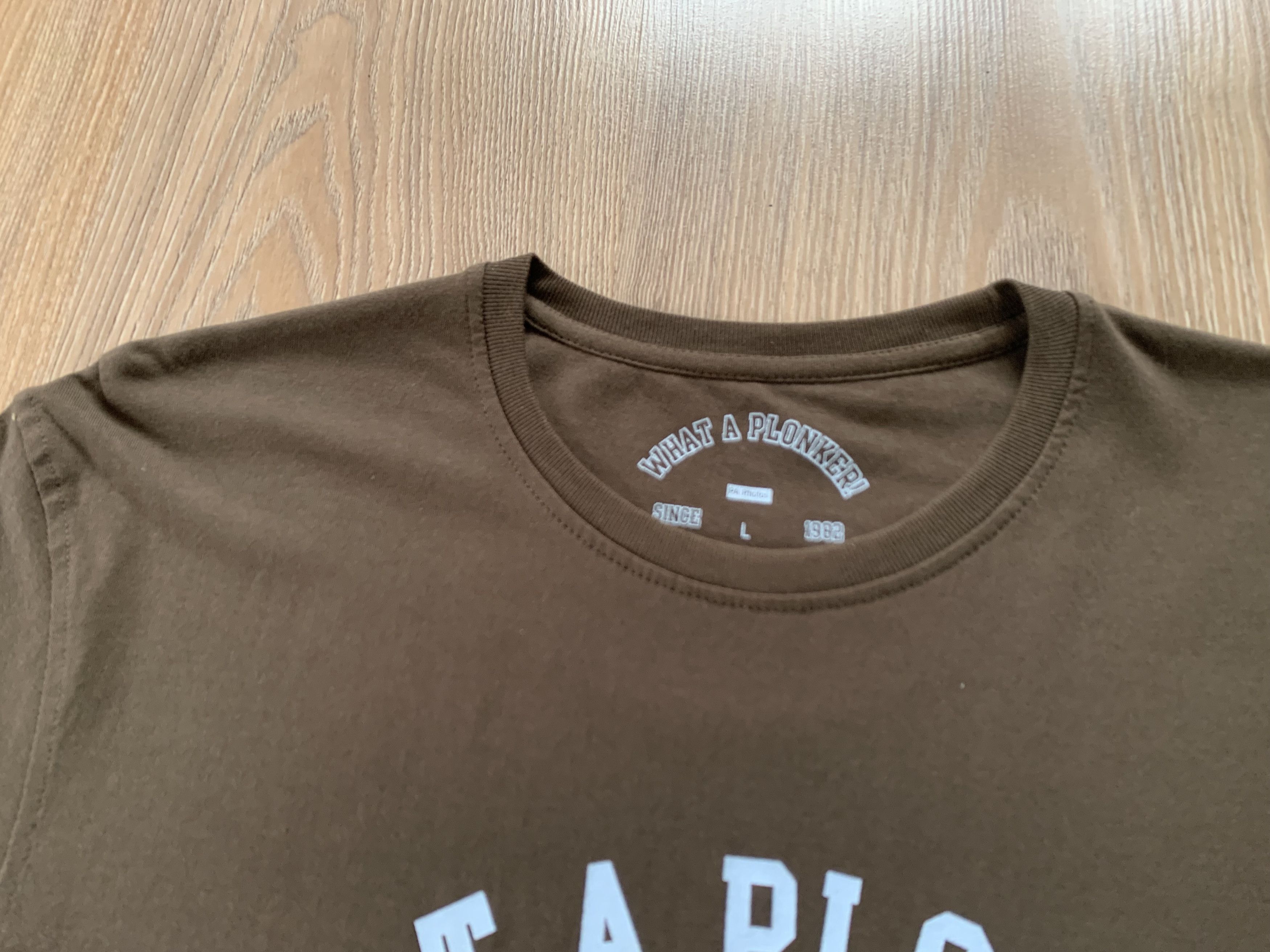 Designer What A Plonker Vintage Brown Cotton T-Shirt Size US L / EU 52-54 / 3 - 4 Thumbnail