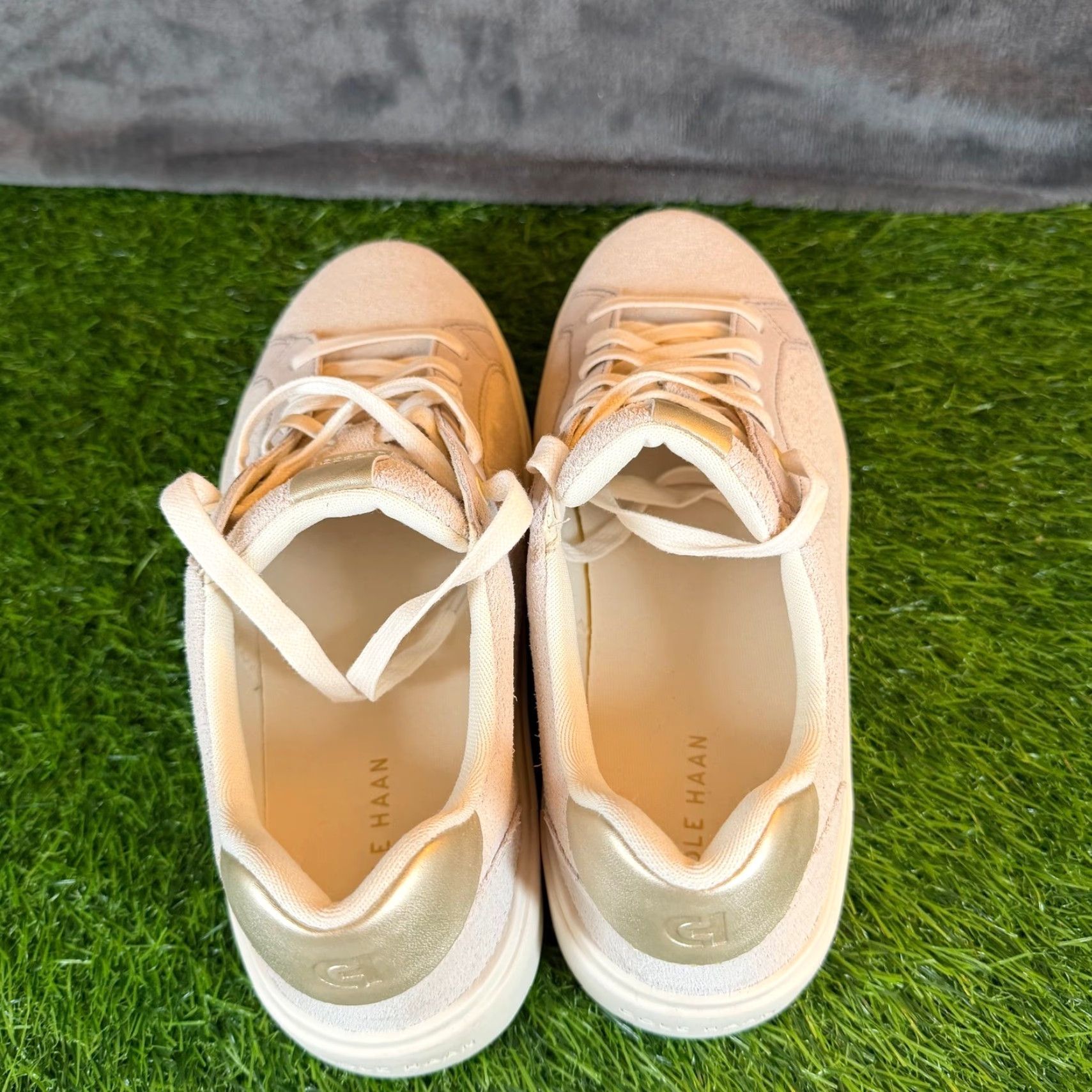Cole Haan VINTAGE Cole Haan GC Coaster Sneakers Ivory Suede Gold Women's Size 8 W32152 NEW Size US 6 / IT 36 - 7 Thumbnail